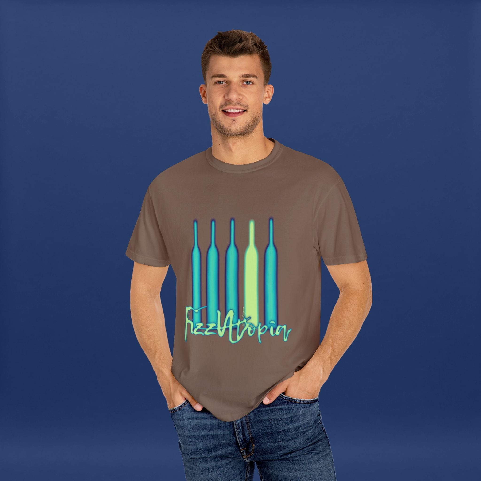 Cyberpunk Neon Vodka  Summer Short Sleeve Graphic Tee for Men & Women