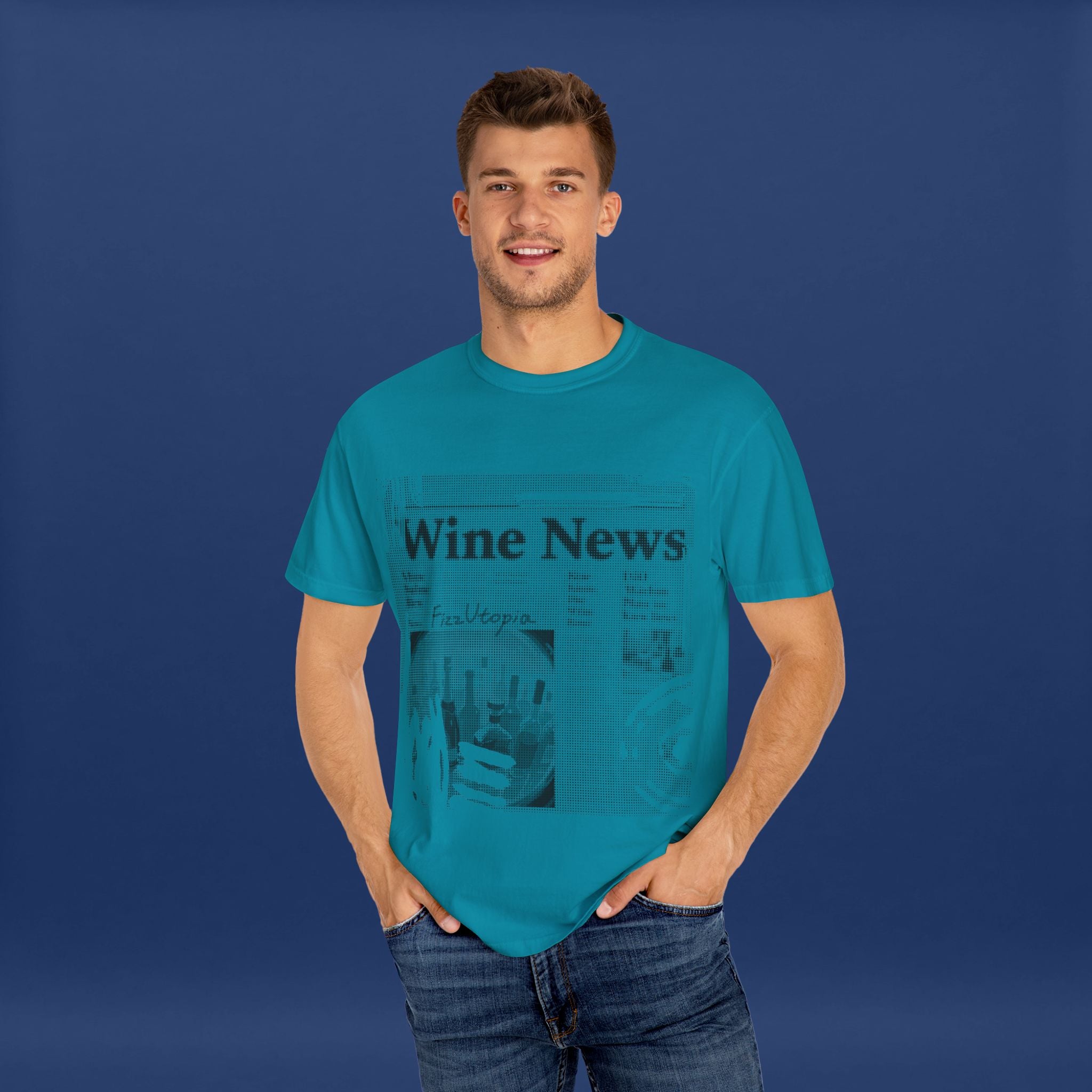 wine news - Summer Short Sleeve Graphic Tee for Men & Women（black）