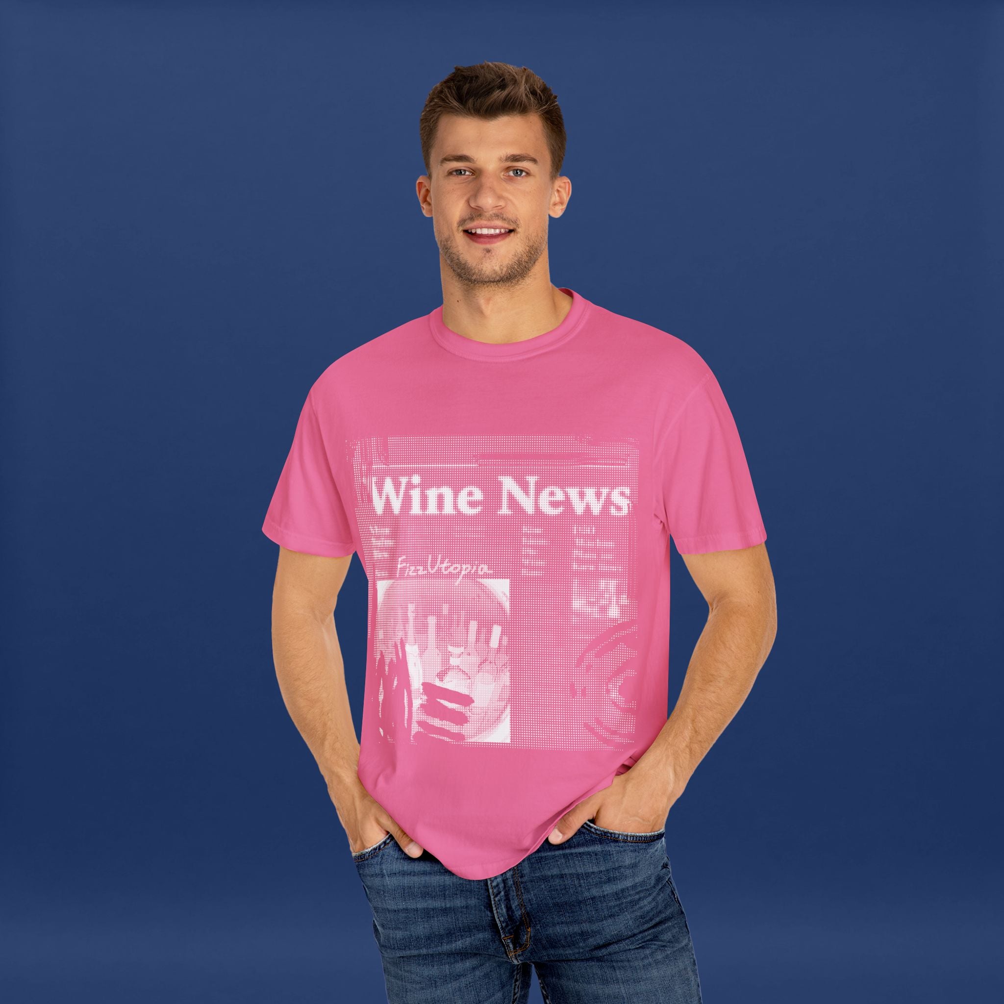 wine news - Summer Short Sleeve Graphic Tee for Men & Women（white）