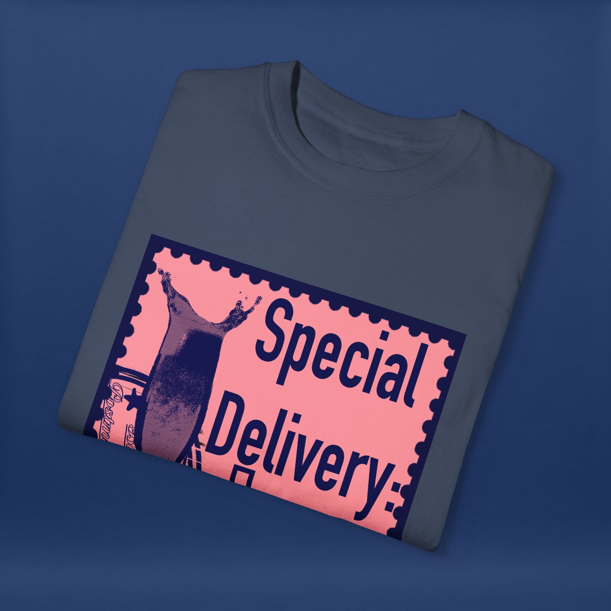 Happy Champagne Stamp- Summer Short Sleeve Graphic Tee for Men & Women