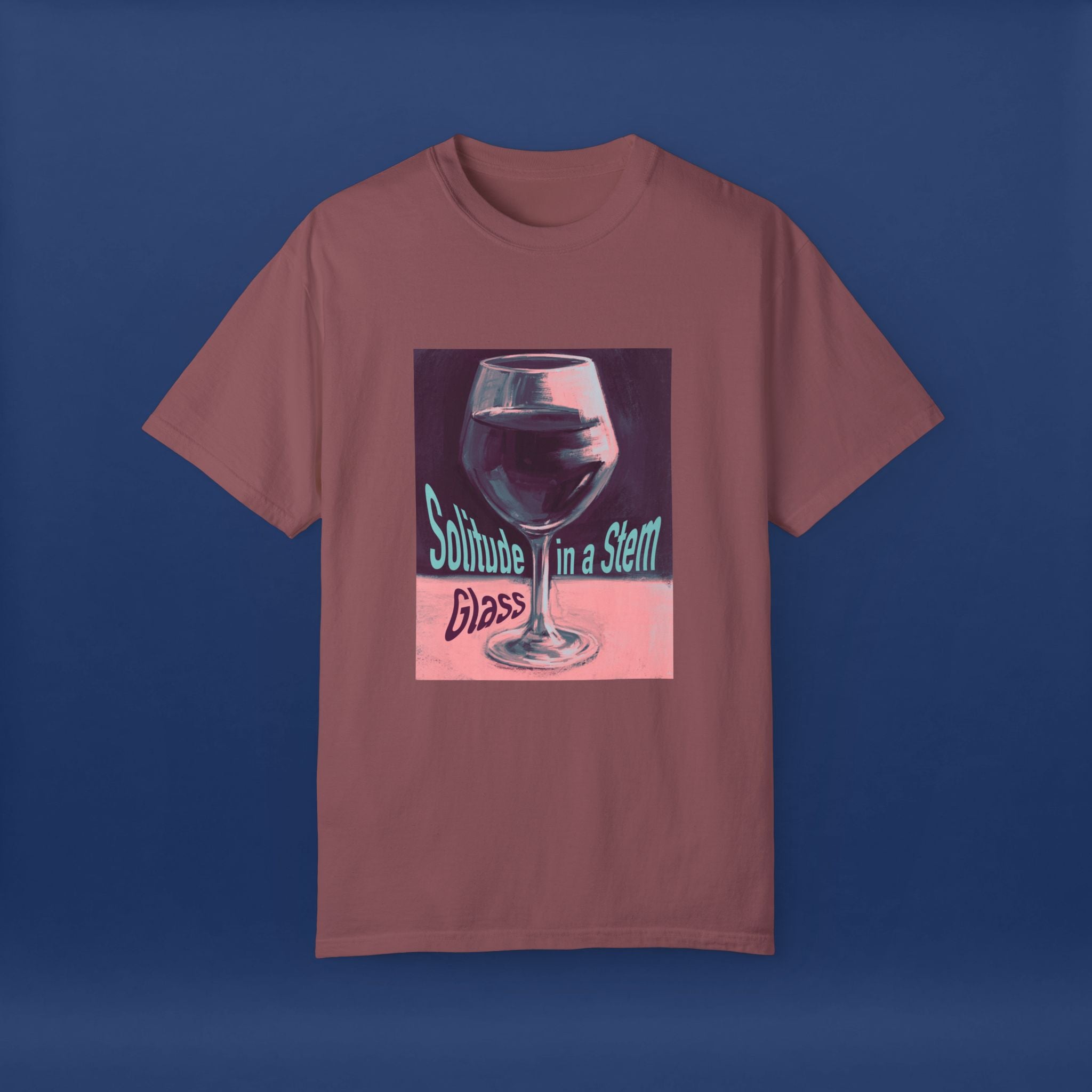 Oil Painting Wine Glass Art Tee Summer Short Sleeve Graphic Tee for Men & Women