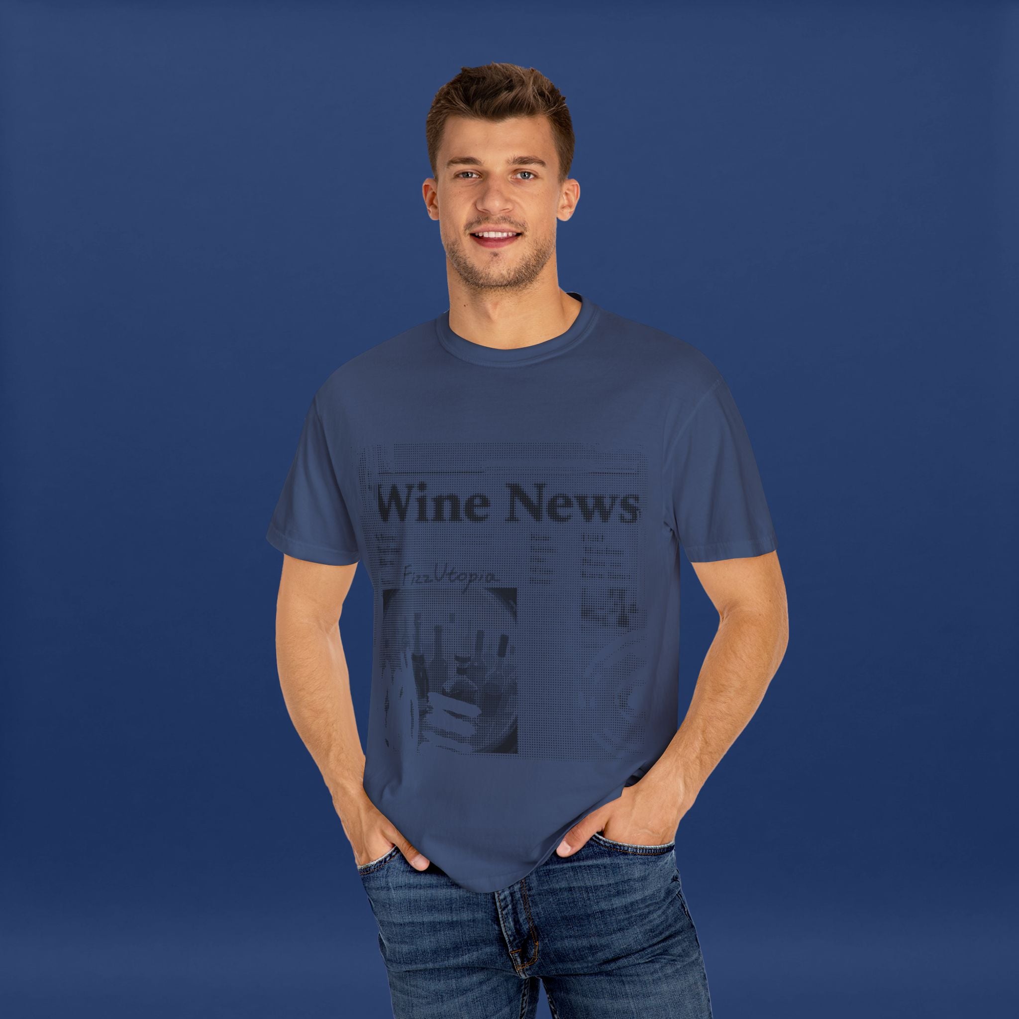 wine news - Summer Short Sleeve Graphic Tee for Men & Women（black）