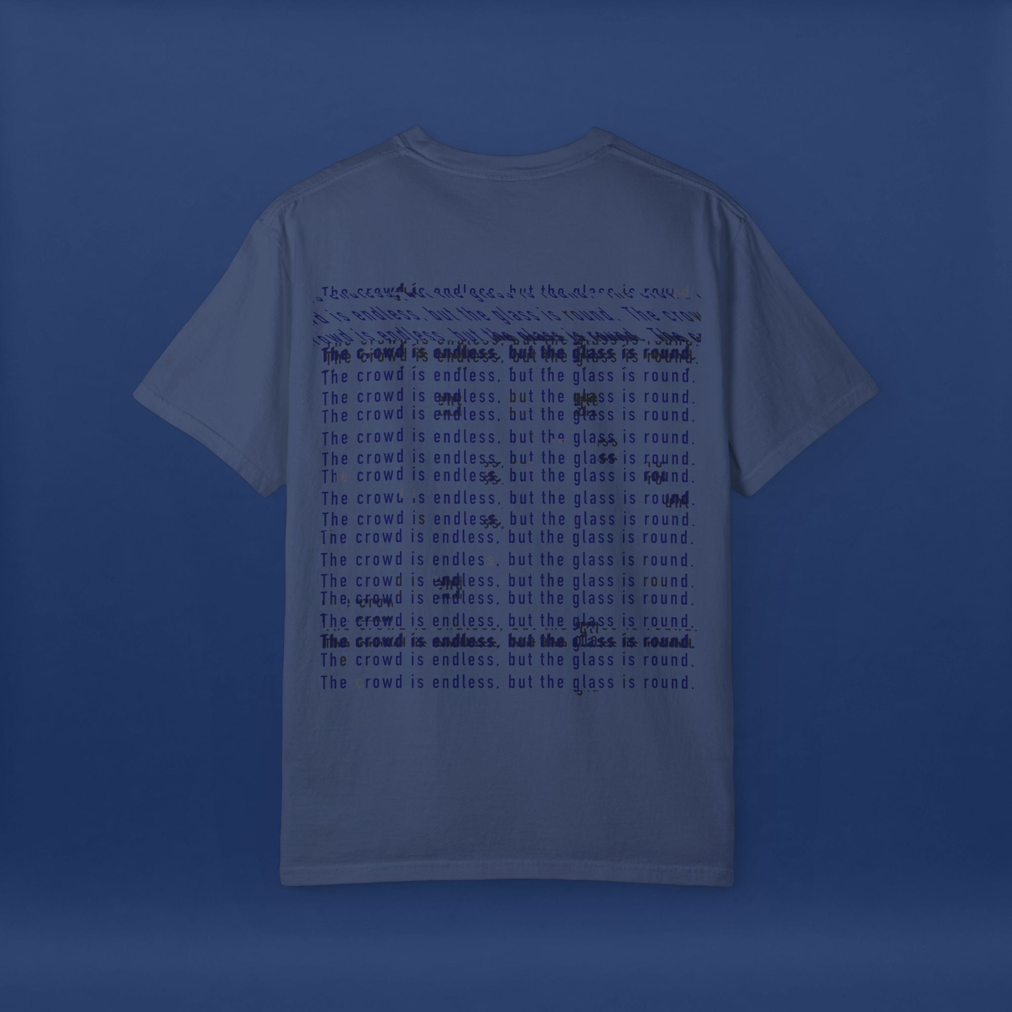 Digital Distortion Typography- Summer Short Sleeve Graphic Tee for Men & Women