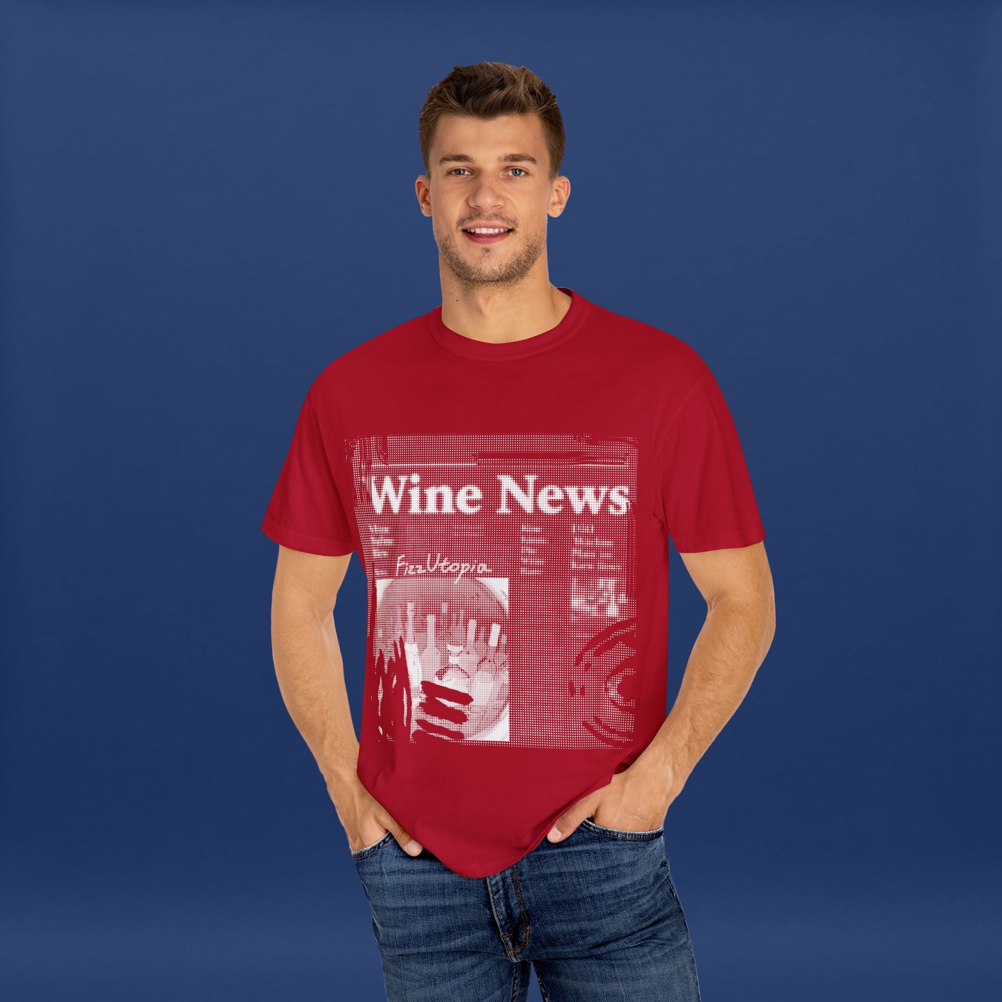 wine news - Summer Short Sleeve Graphic Tee for Men & Women（white）
