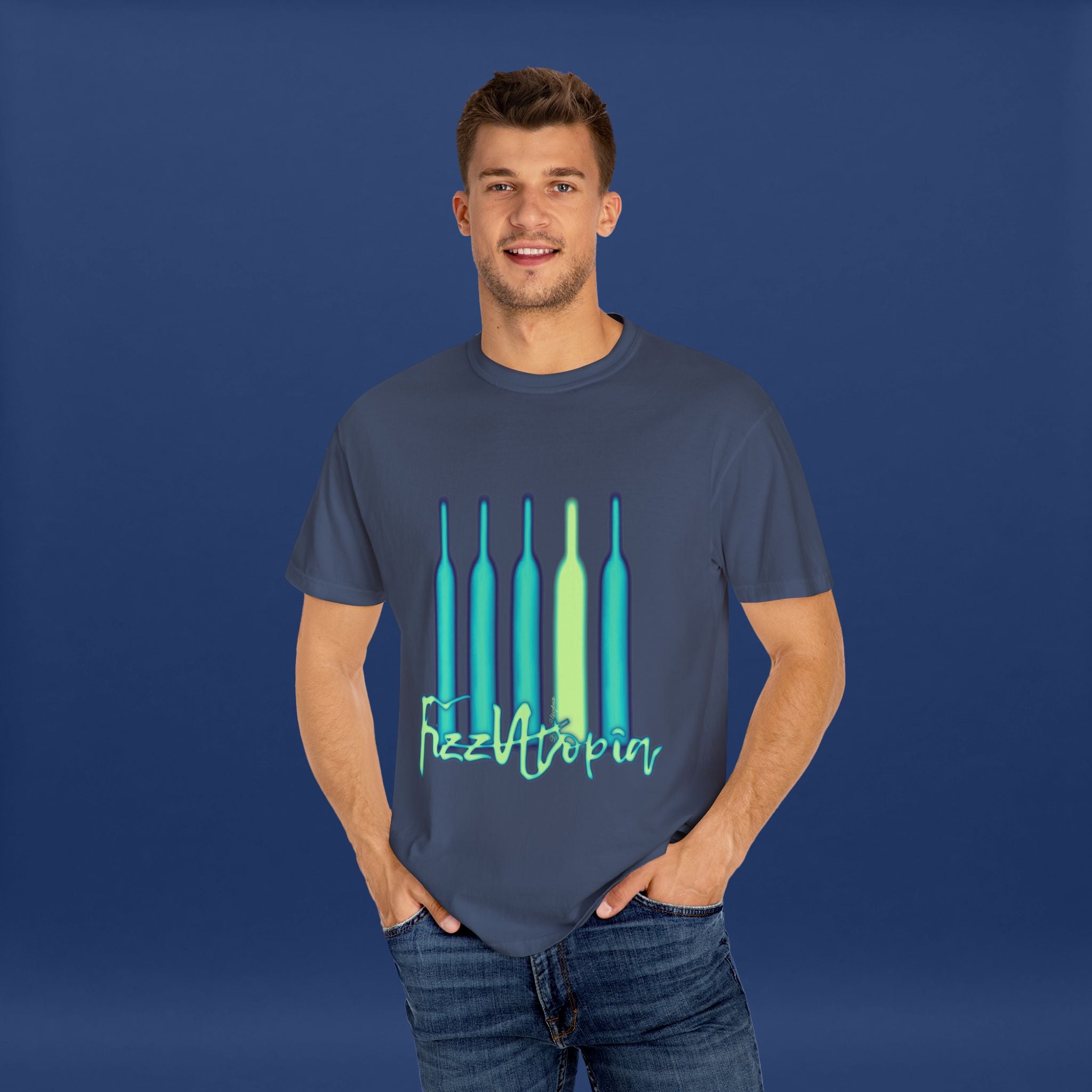 Cyberpunk Neon Vodka  Summer Short Sleeve Graphic Tee for Men & Women