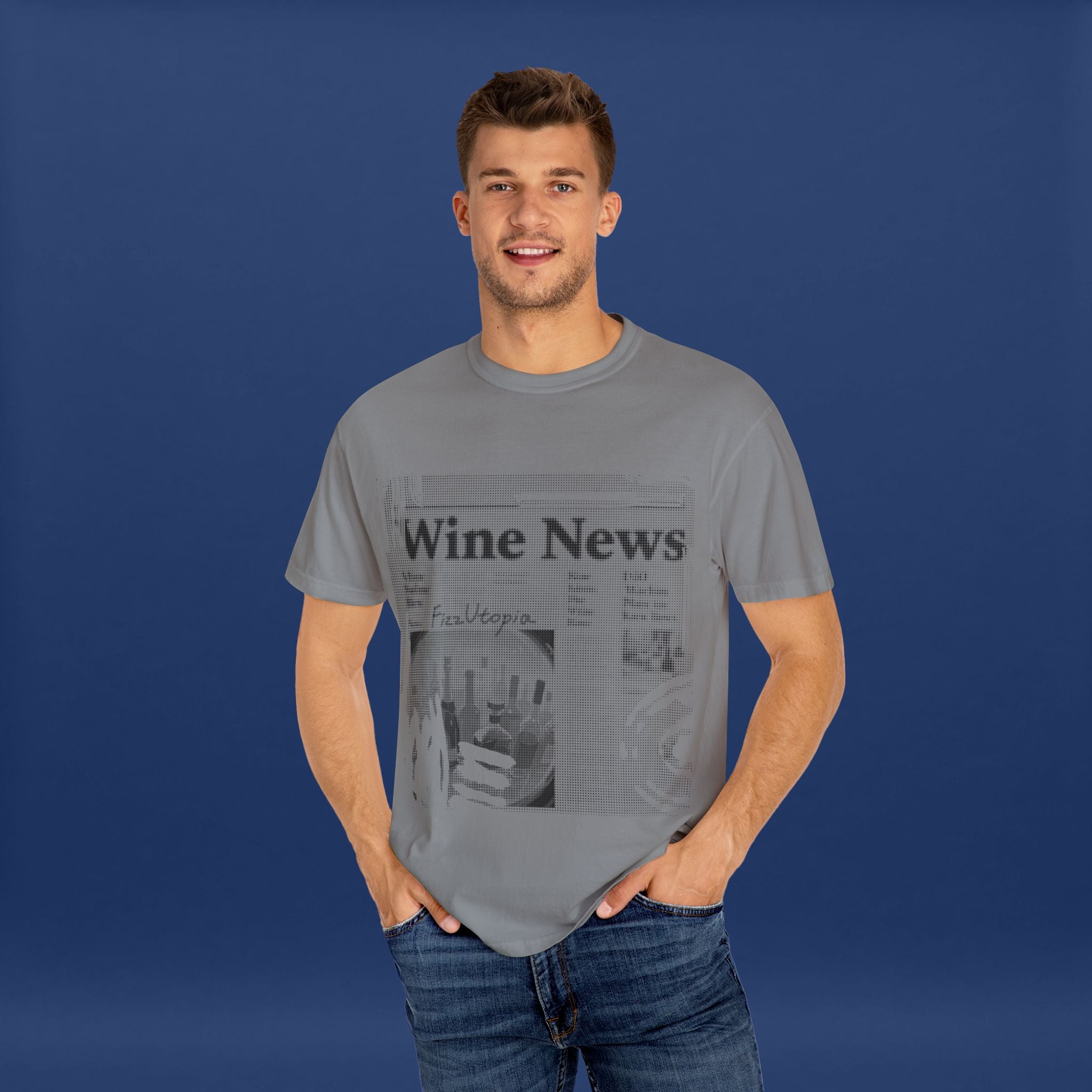wine news - Summer Short Sleeve Graphic Tee for Men & Women（black）