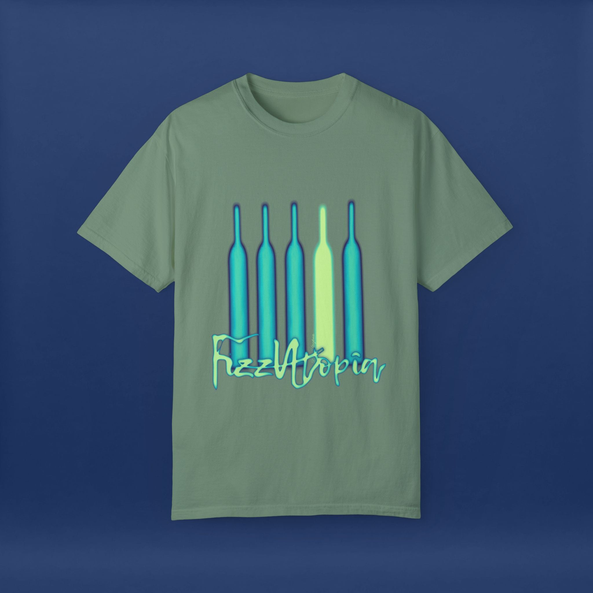 Cyberpunk Neon Vodka  Summer Short Sleeve Graphic Tee for Men & Women