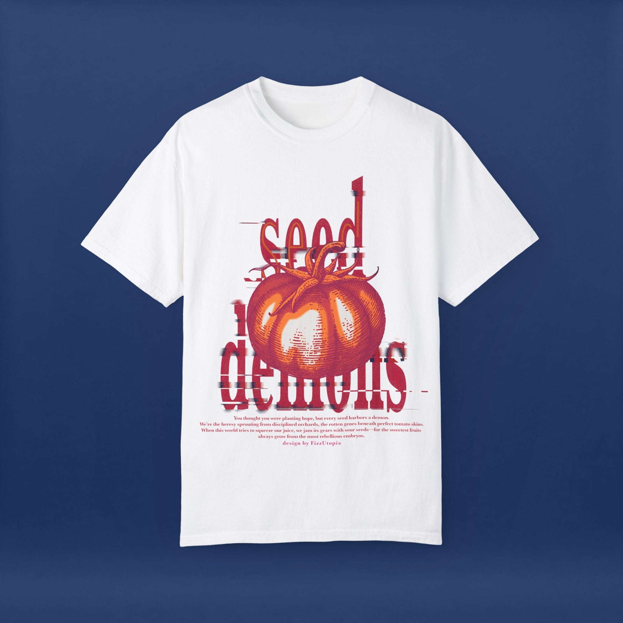 tomato seed demons T-Shirt - Summer Short Sleeve Graphic Tee for Men & Women