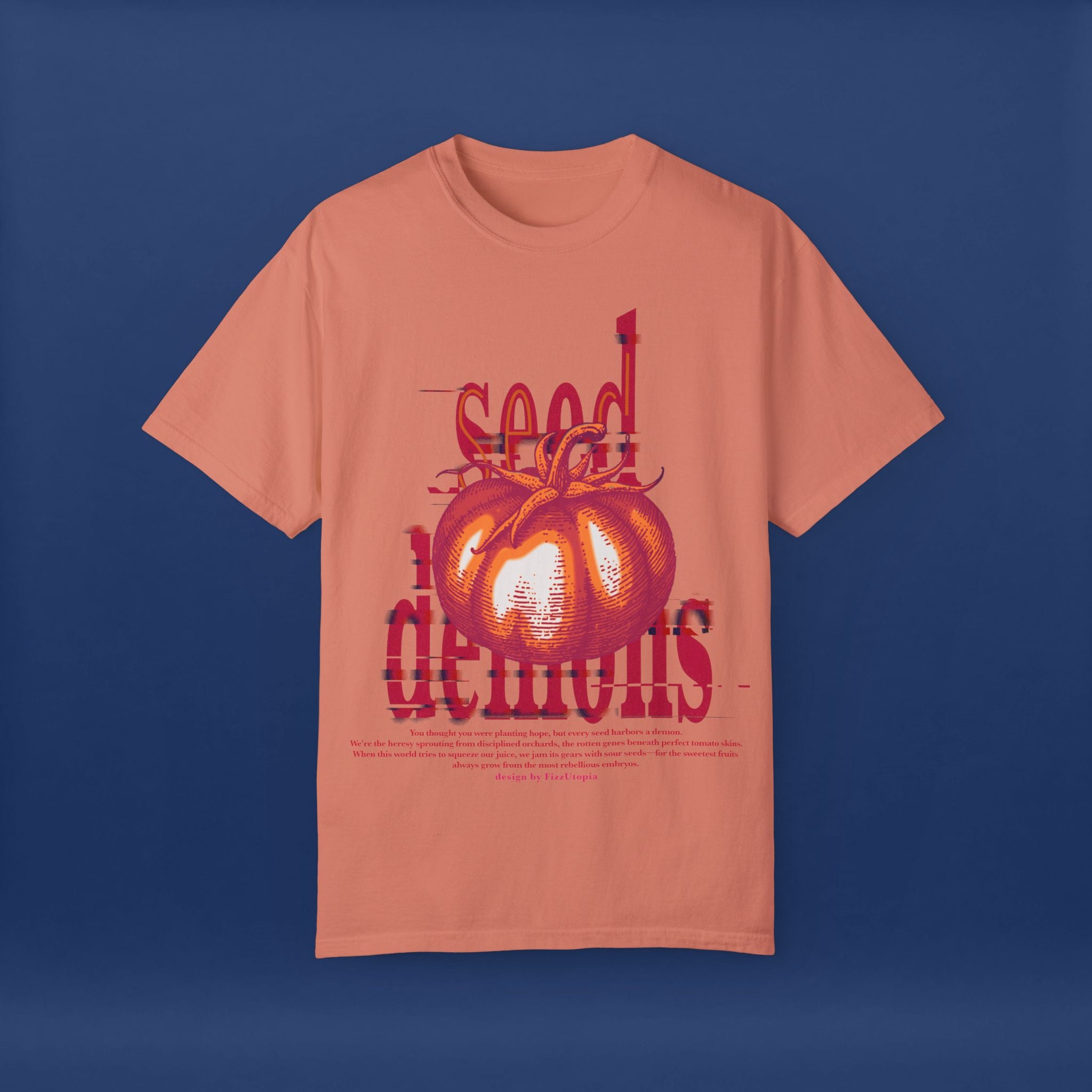 tomato seed demons T-Shirt - Summer Short Sleeve Graphic Tee for Men & Women