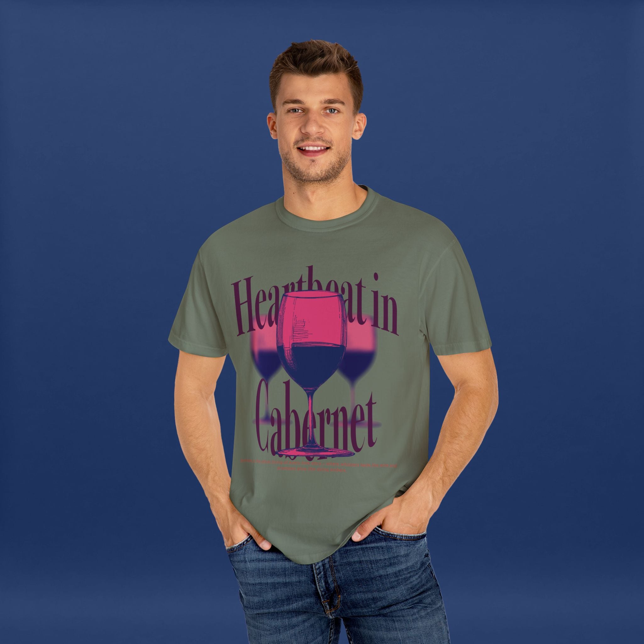 Red Wine Glass - Summer Short Sleeve Graphic Tee for Men & Women