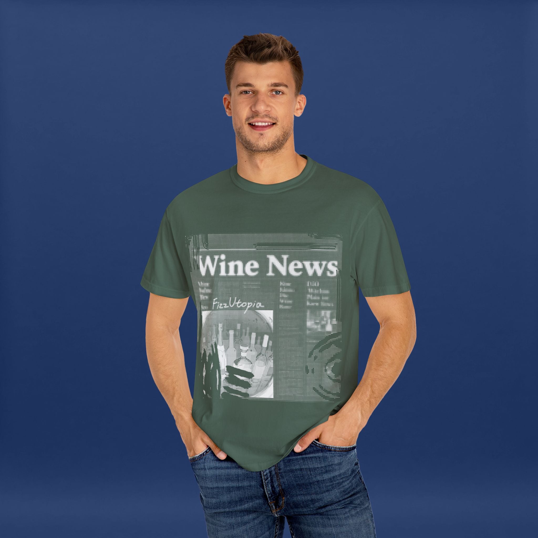 wine news - Summer Short Sleeve Graphic Tee for Men & Women（white）