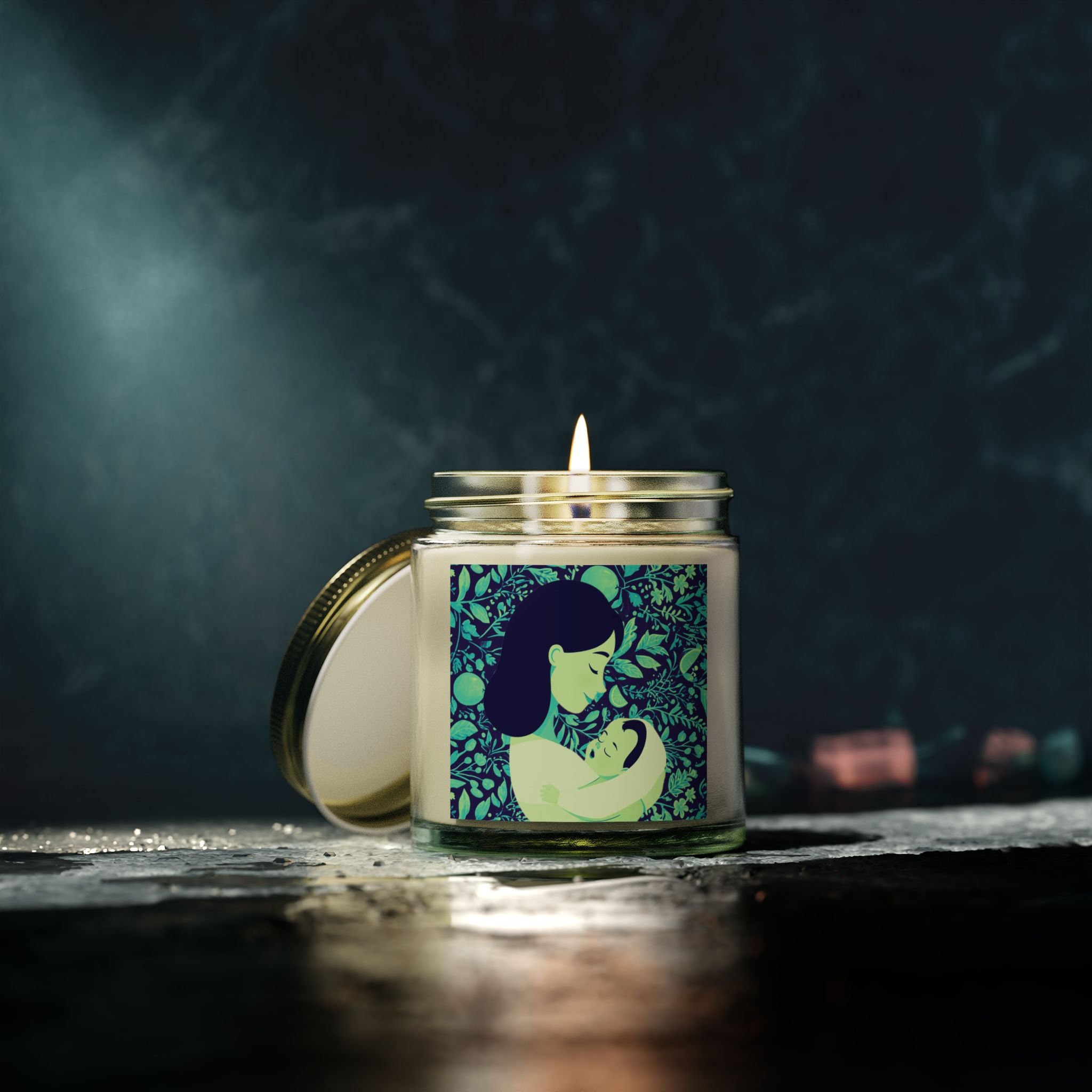 Copy of Copy of Scented Candle - Coconut Apricot Wax, Floral Mother's Love Design