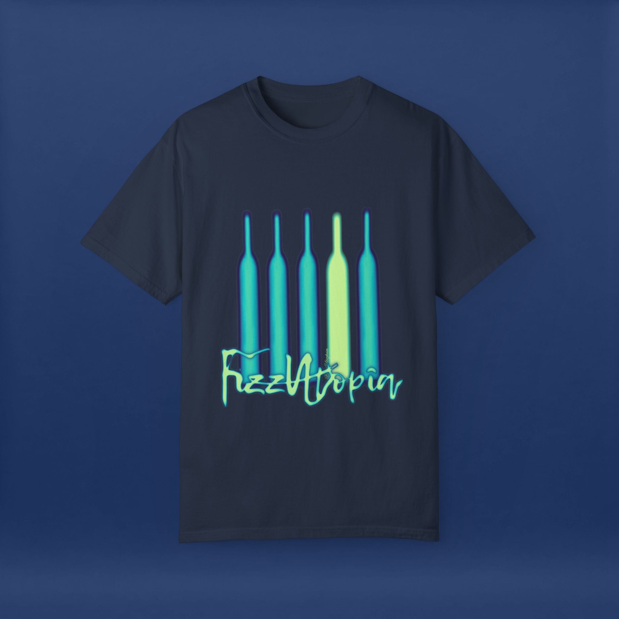 Cyberpunk Neon Vodka  Summer Short Sleeve Graphic Tee for Men & Women