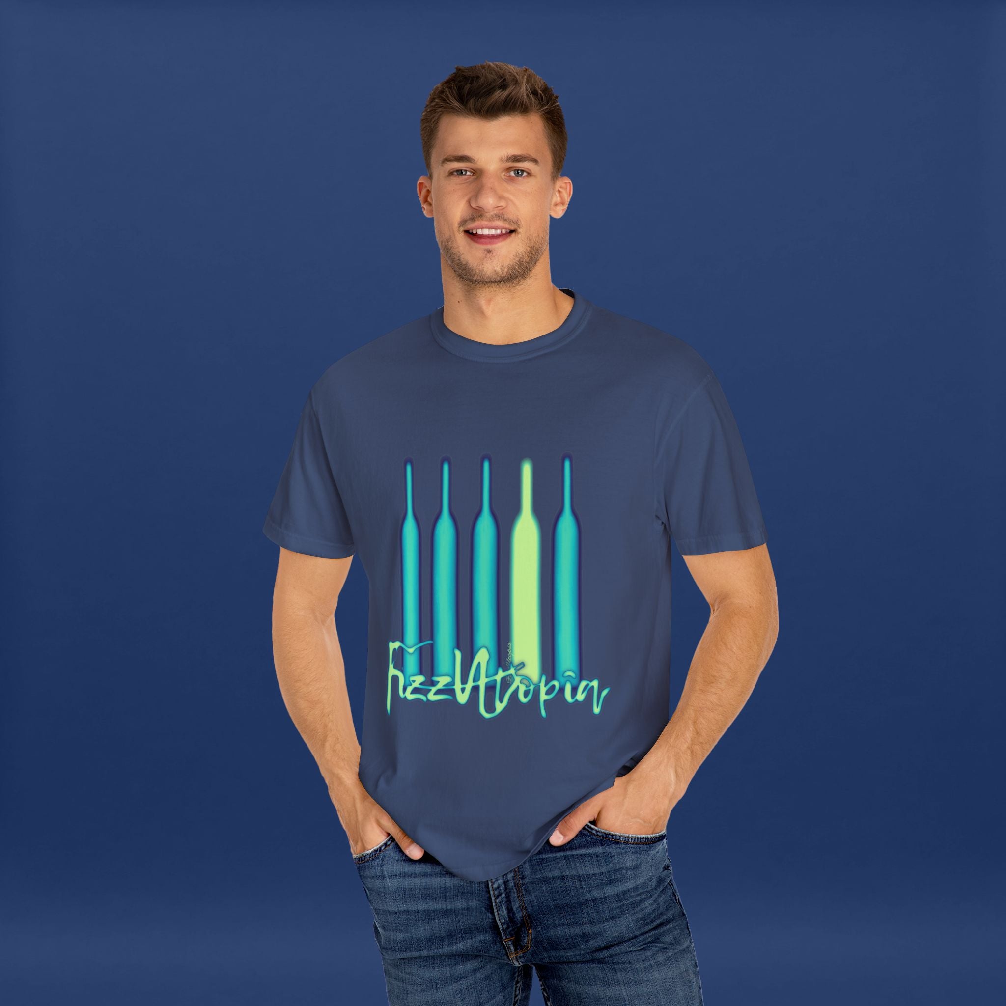 Cyberpunk Neon Vodka  Summer Short Sleeve Graphic Tee for Men & Women