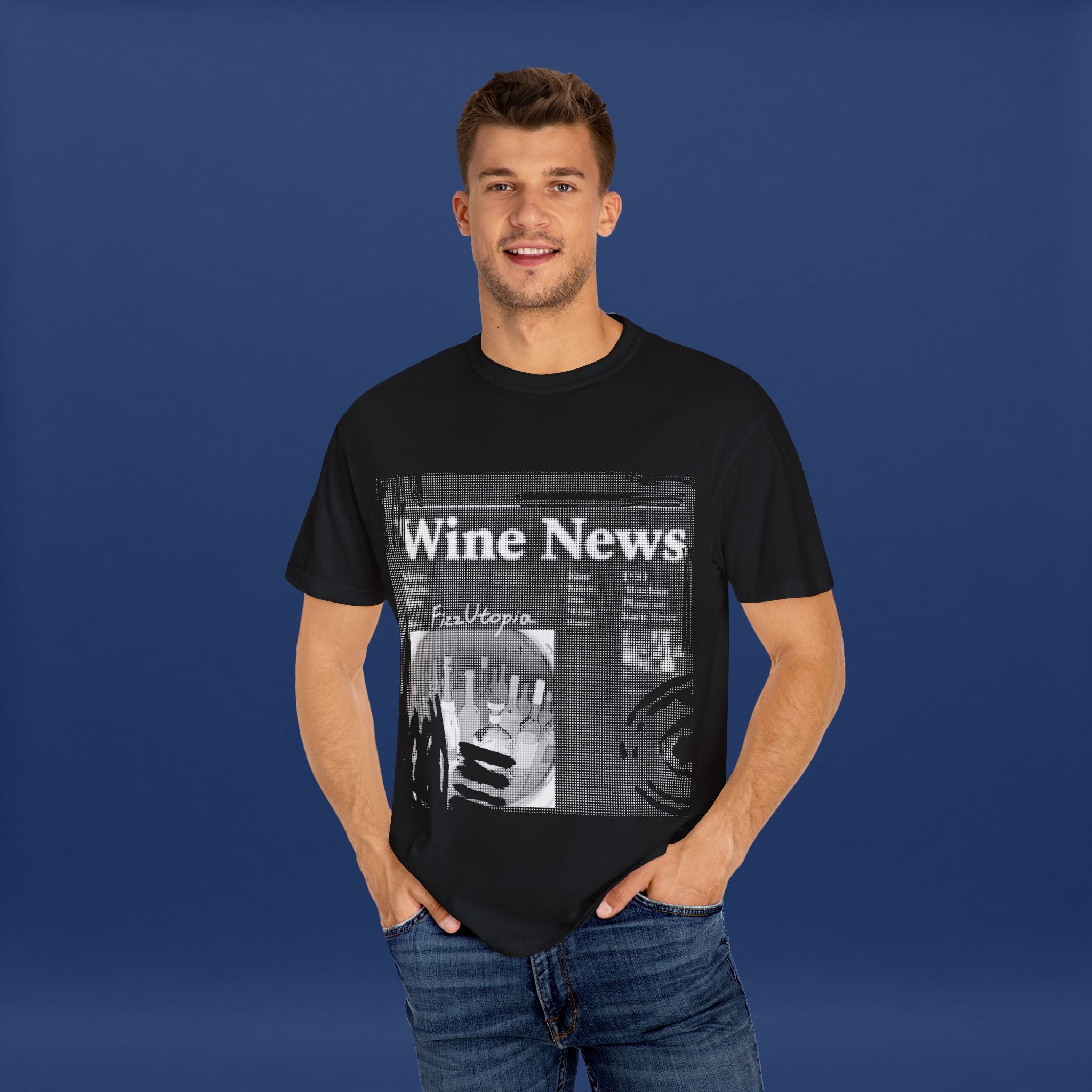 wine news - Summer Short Sleeve Graphic Tee for Men & Women（white）