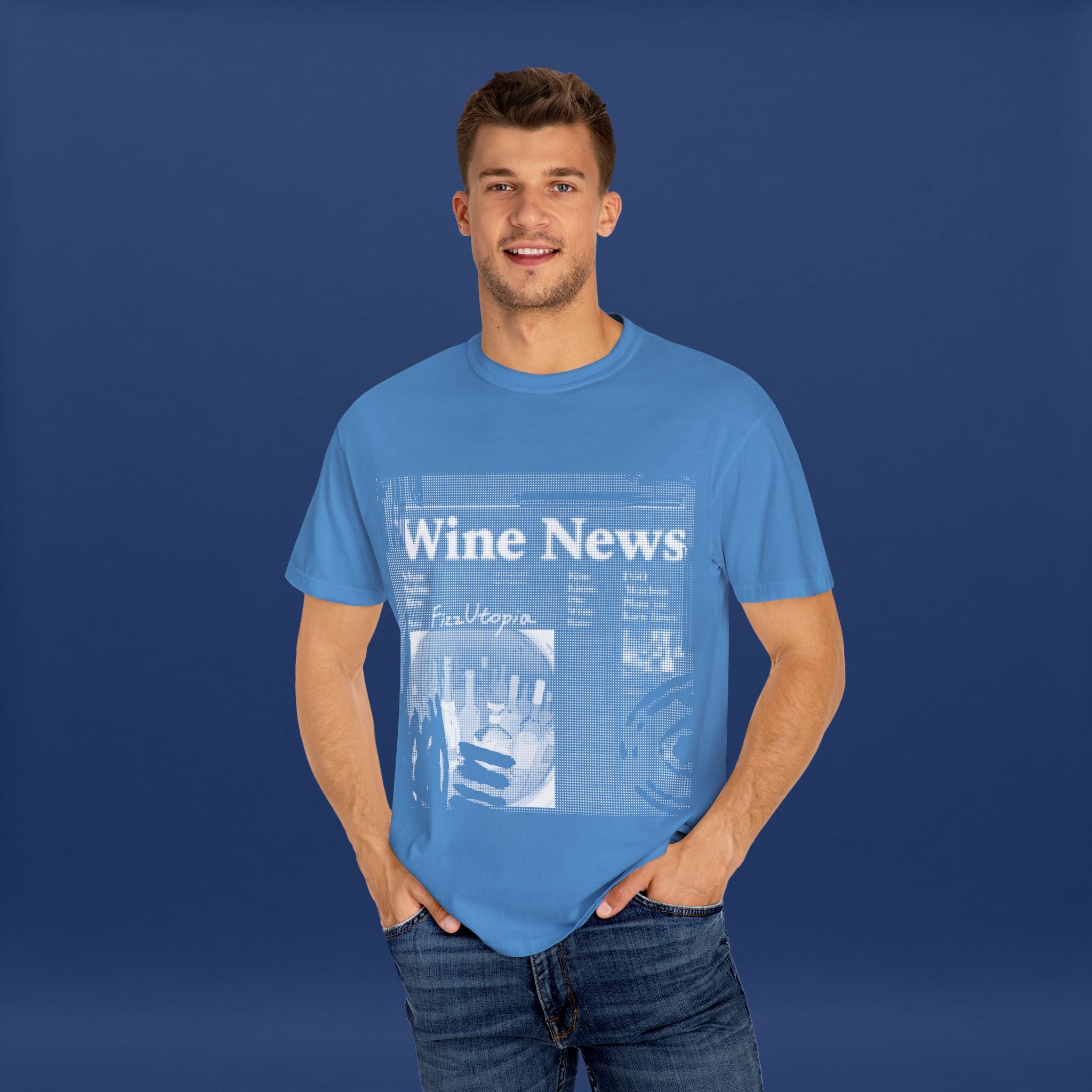 wine news - Summer Short Sleeve Graphic Tee for Men & Women（white）