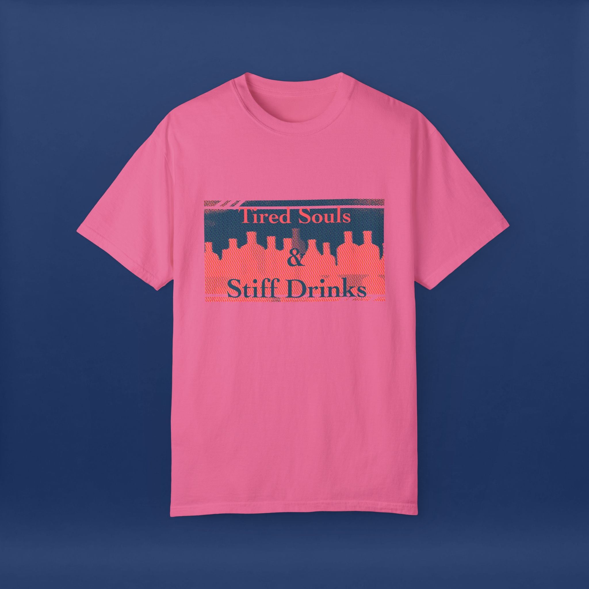Pop Art Style Liquor Bottle - Summer Short Sleeve Graphic Tee for Men & Women
