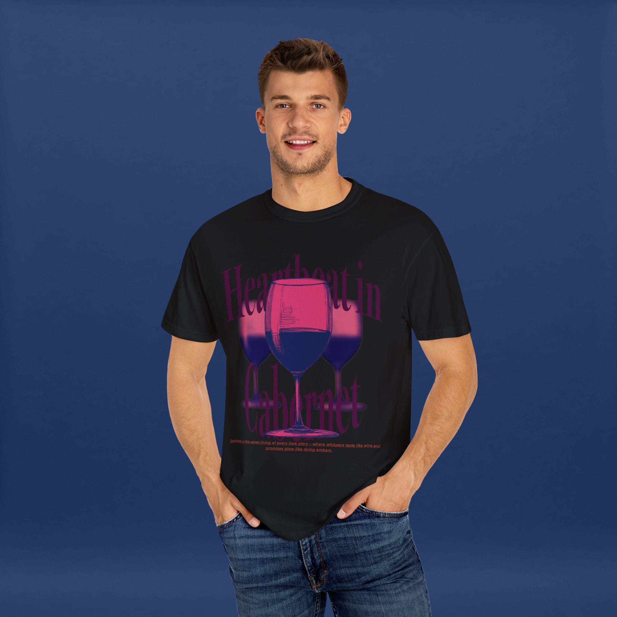 Red Wine Glass - Summer Short Sleeve Graphic Tee for Men & Women