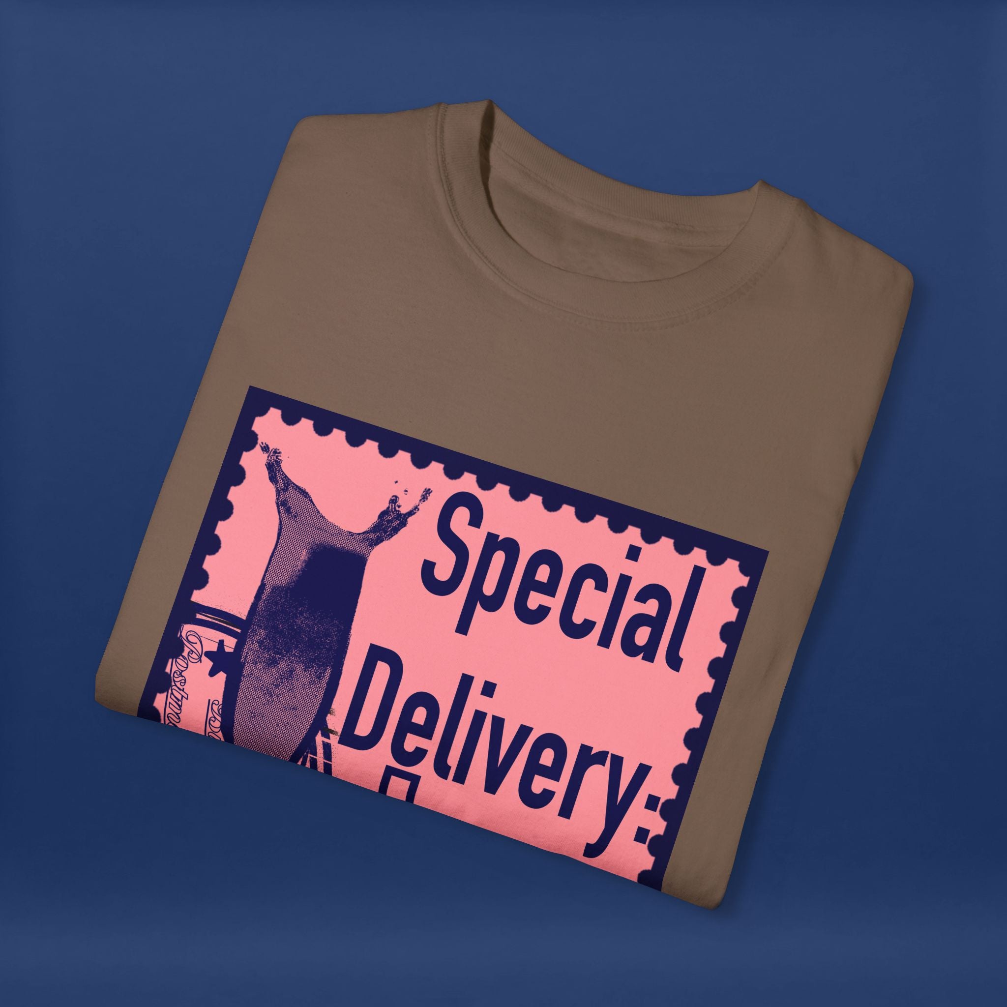 Happy Champagne Stamp- Summer Short Sleeve Graphic Tee for Men & Women