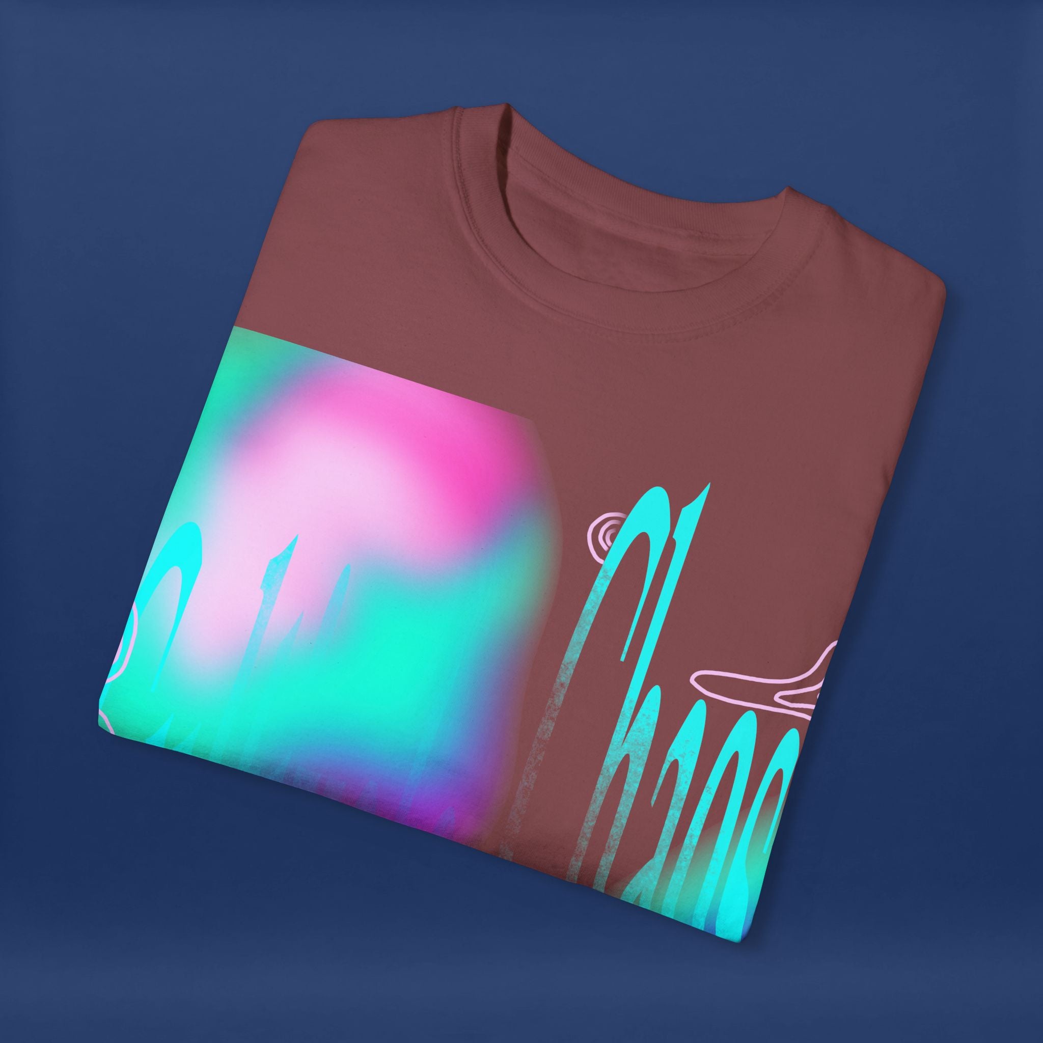 Cyber Neon Apple Graphic Tee Summer Short Sleeve Graphic Tee for Men & Women