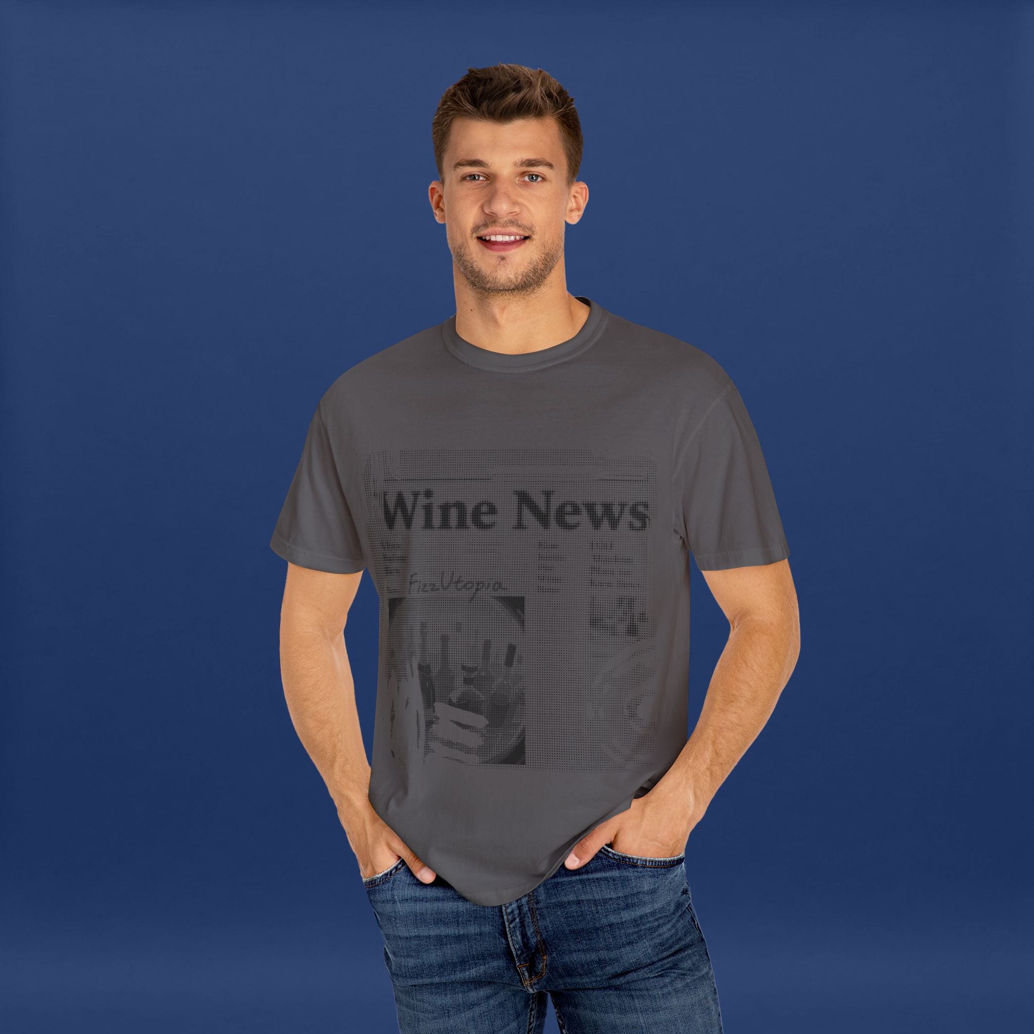 wine news - Summer Short Sleeve Graphic Tee for Men & Women（black）