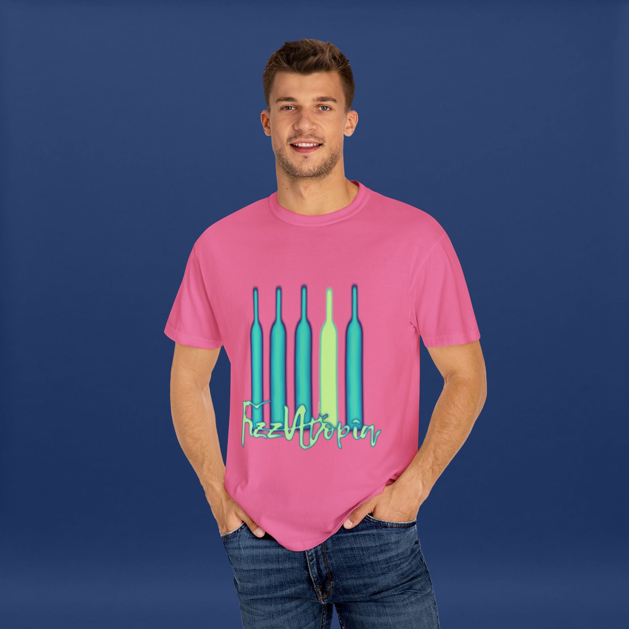 Cyberpunk Neon Vodka  Summer Short Sleeve Graphic Tee for Men & Women