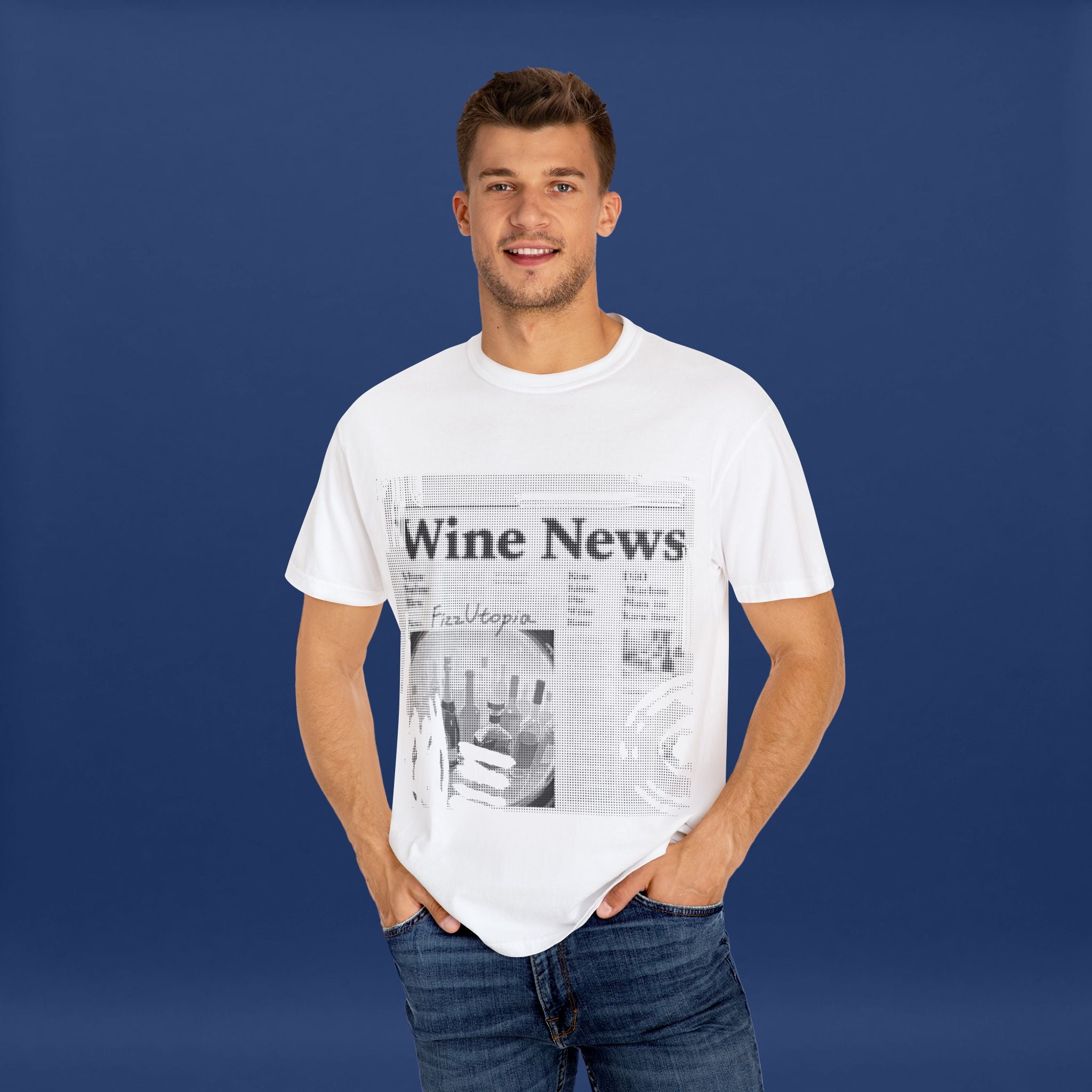 wine news - Summer Short Sleeve Graphic Tee for Men & Women（black）