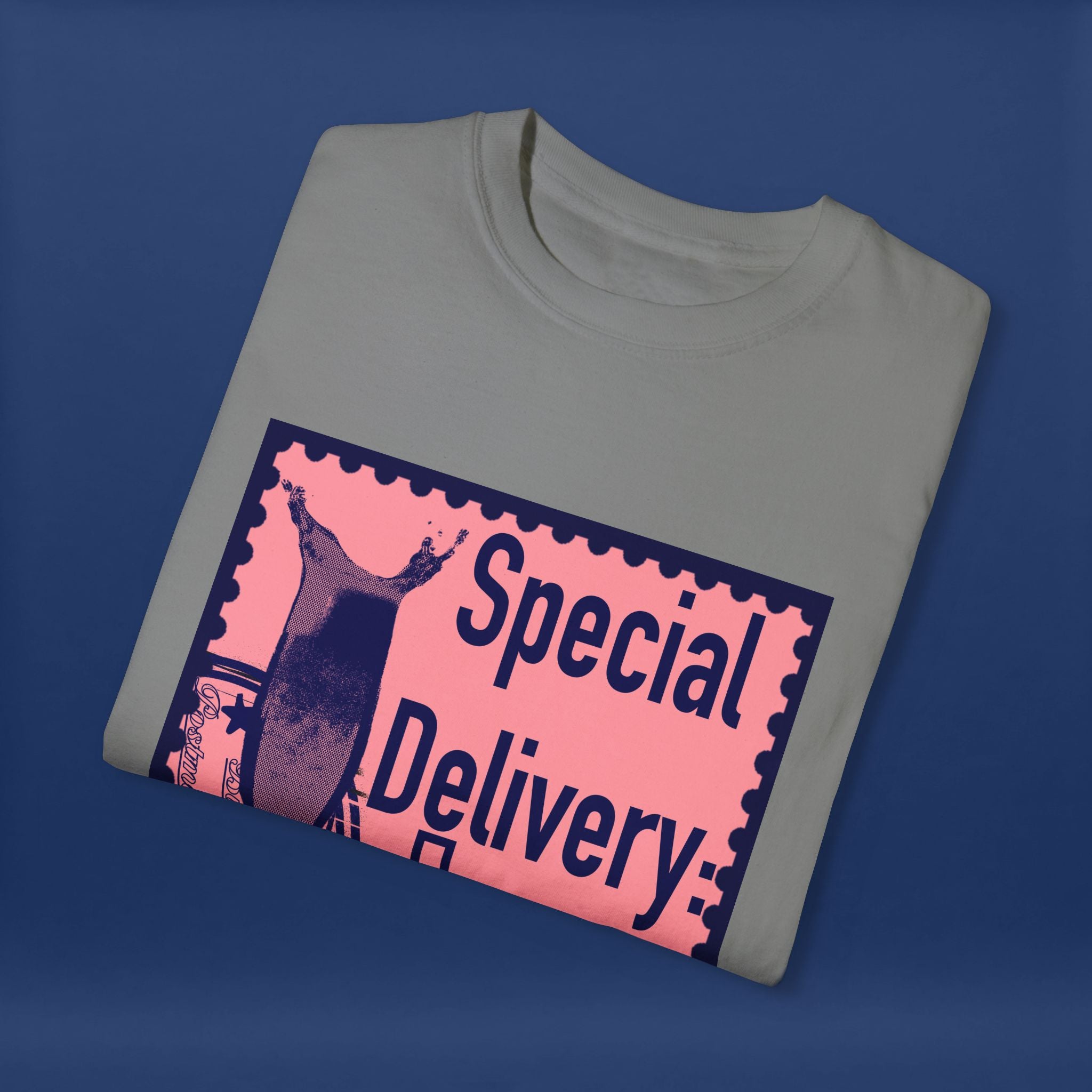 Happy Champagne Stamp- Summer Short Sleeve Graphic Tee for Men & Women