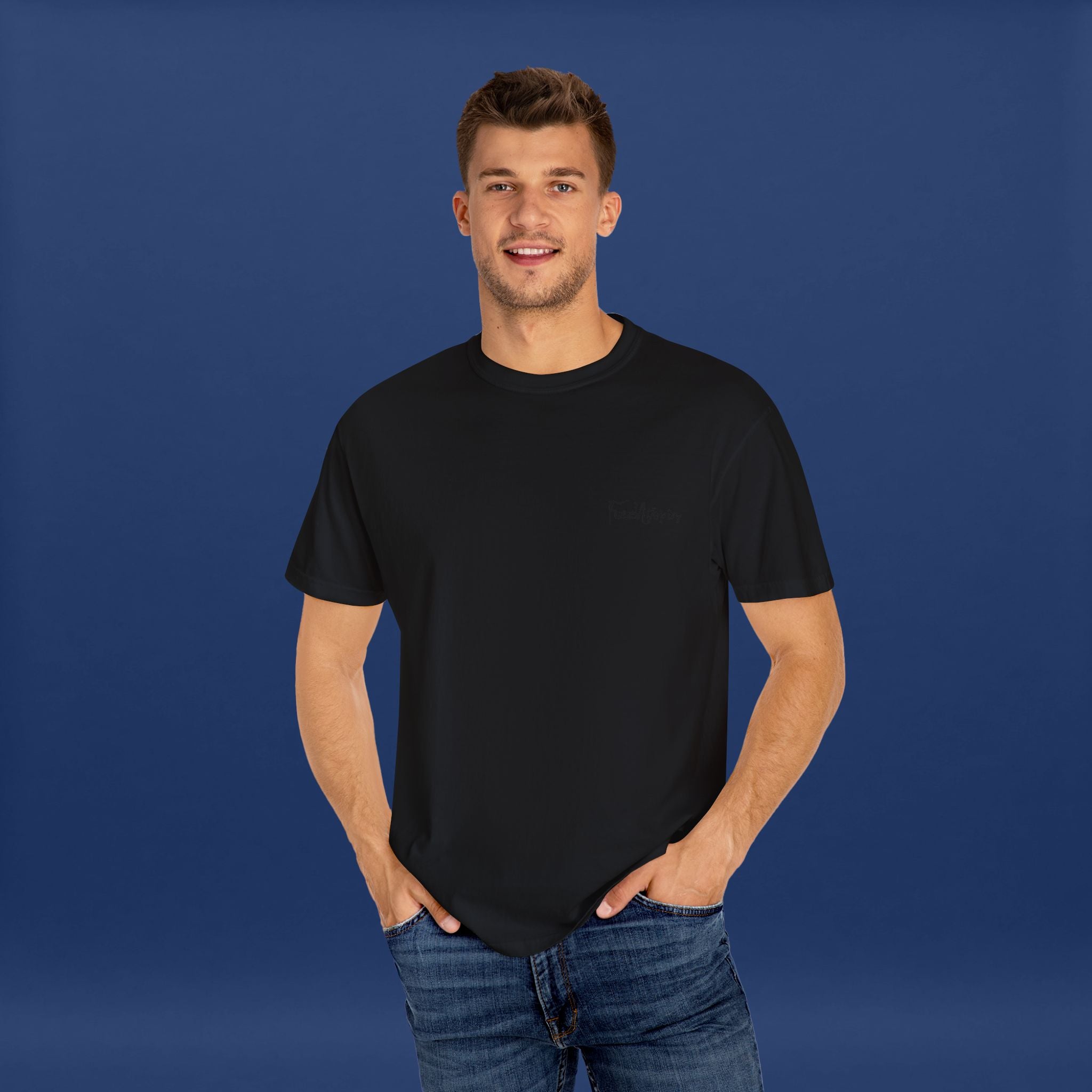 Digital Distortion Typography- Summer Short Sleeve Graphic Tee for Men & Women