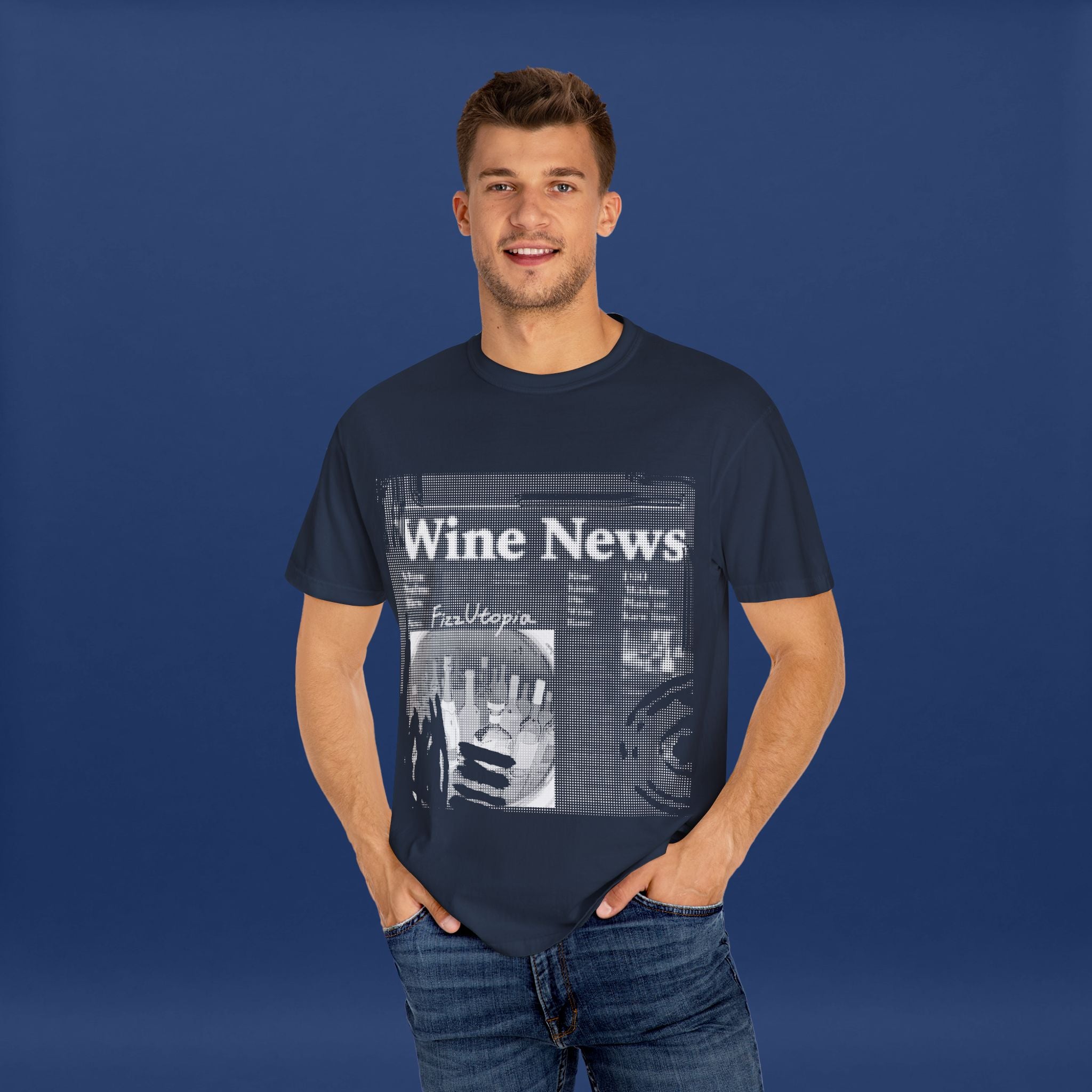 wine news - Summer Short Sleeve Graphic Tee for Men & Women（white）
