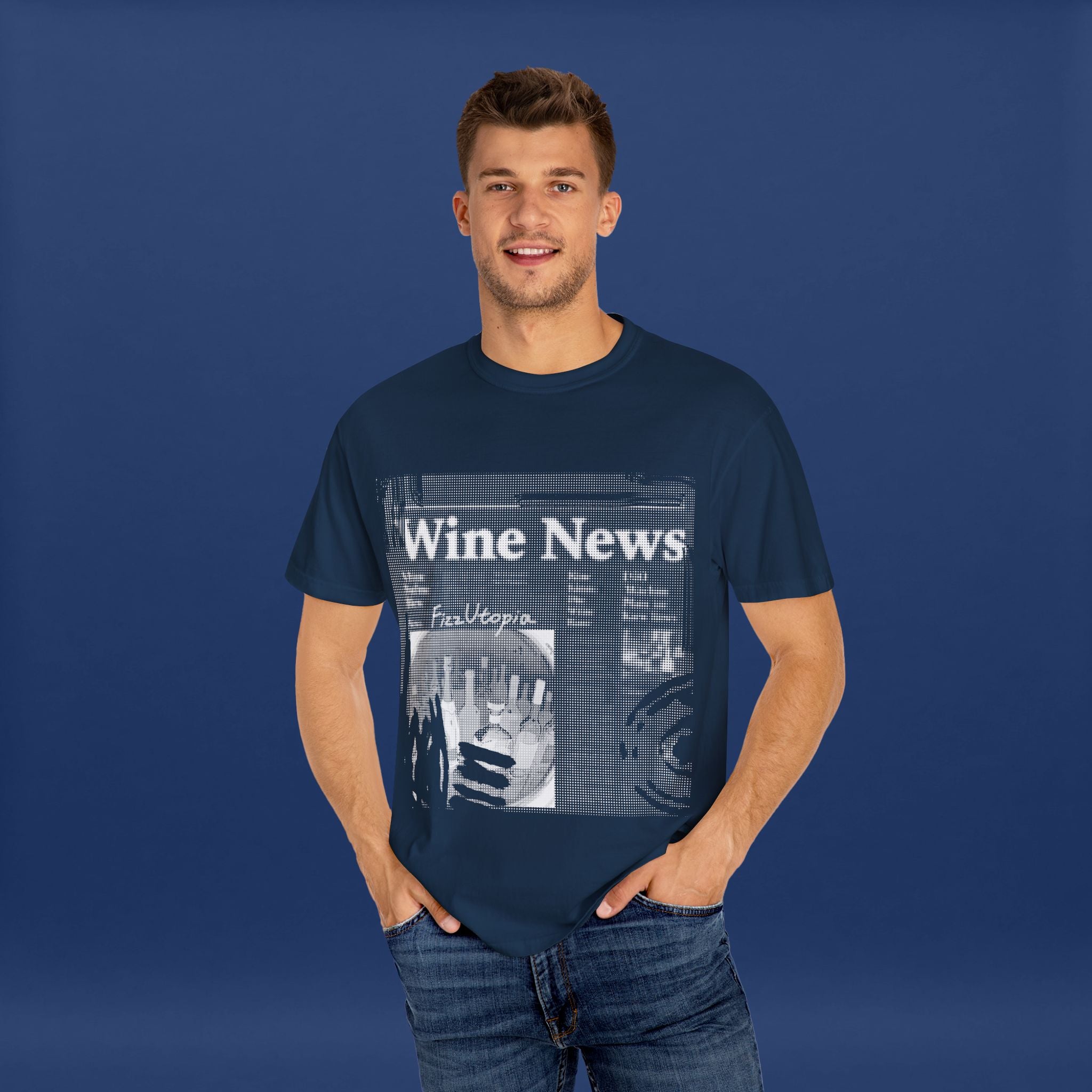 wine news - Summer Short Sleeve Graphic Tee for Men & Women（white）