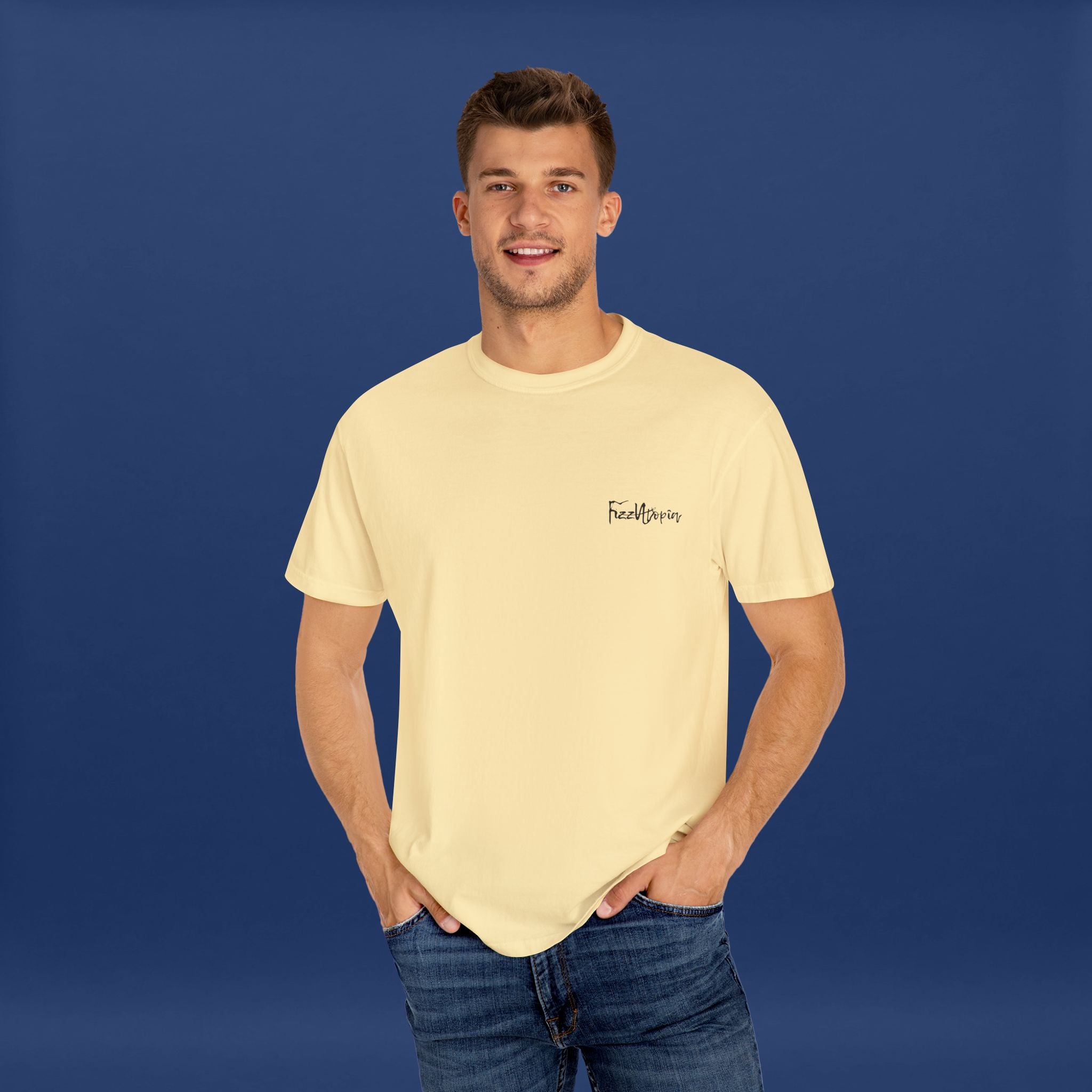 Digital Distortion Typography- Summer Short Sleeve Graphic Tee for Men & Women