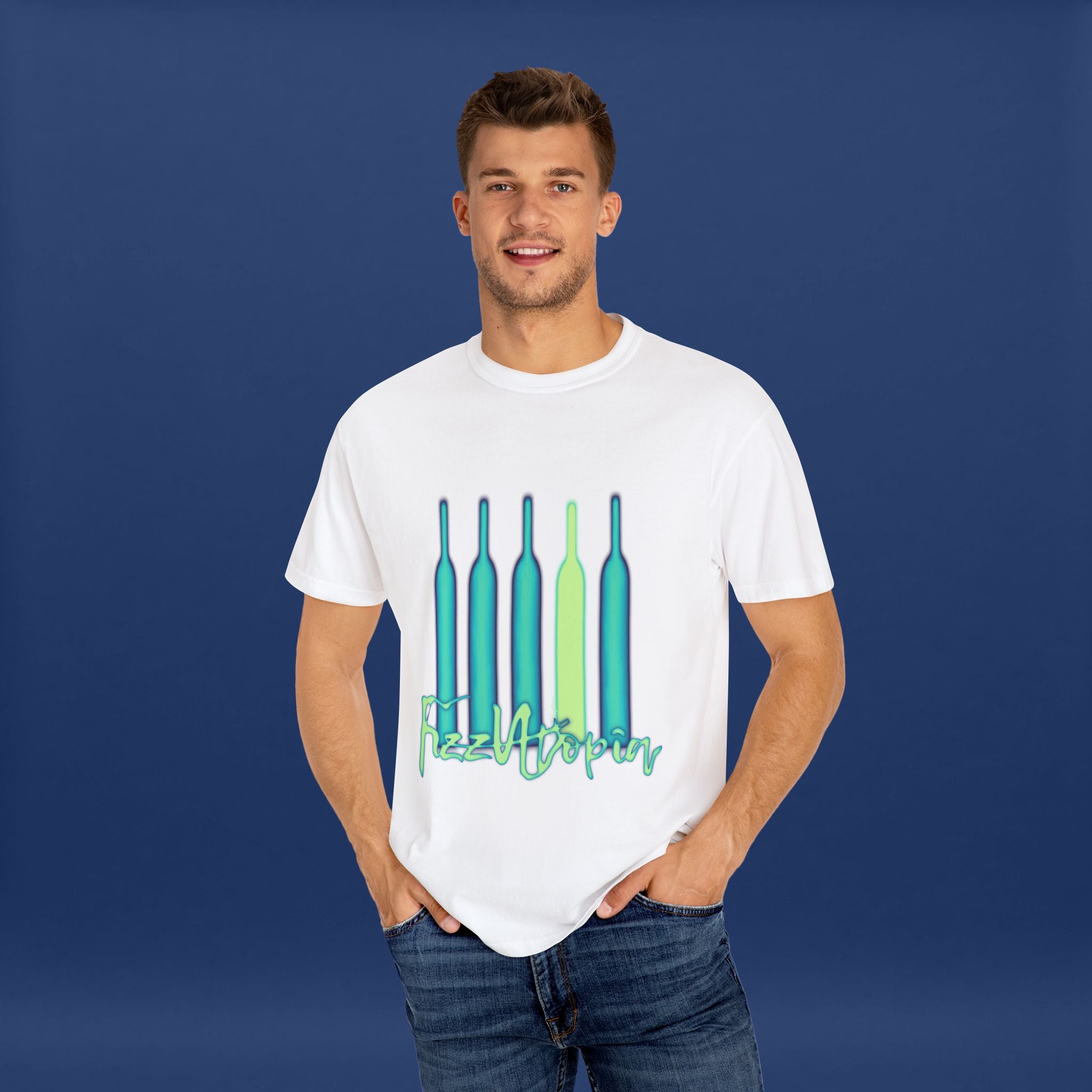 Cyberpunk Neon Vodka  Summer Short Sleeve Graphic Tee for Men & Women