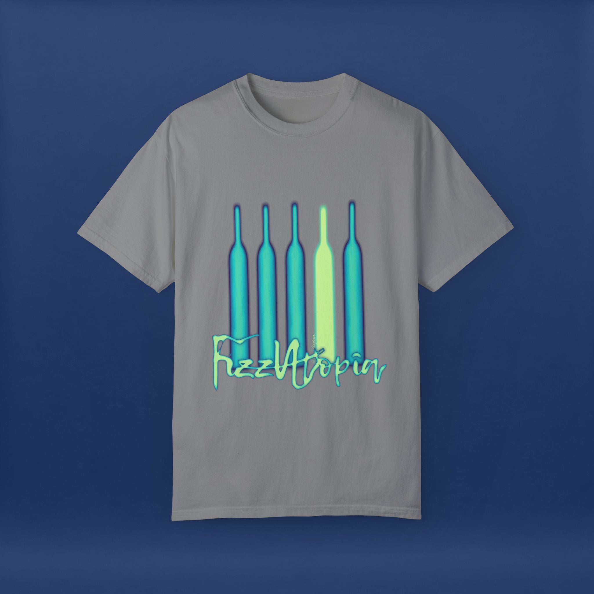 Cyberpunk Neon Vodka  Summer Short Sleeve Graphic Tee for Men & Women