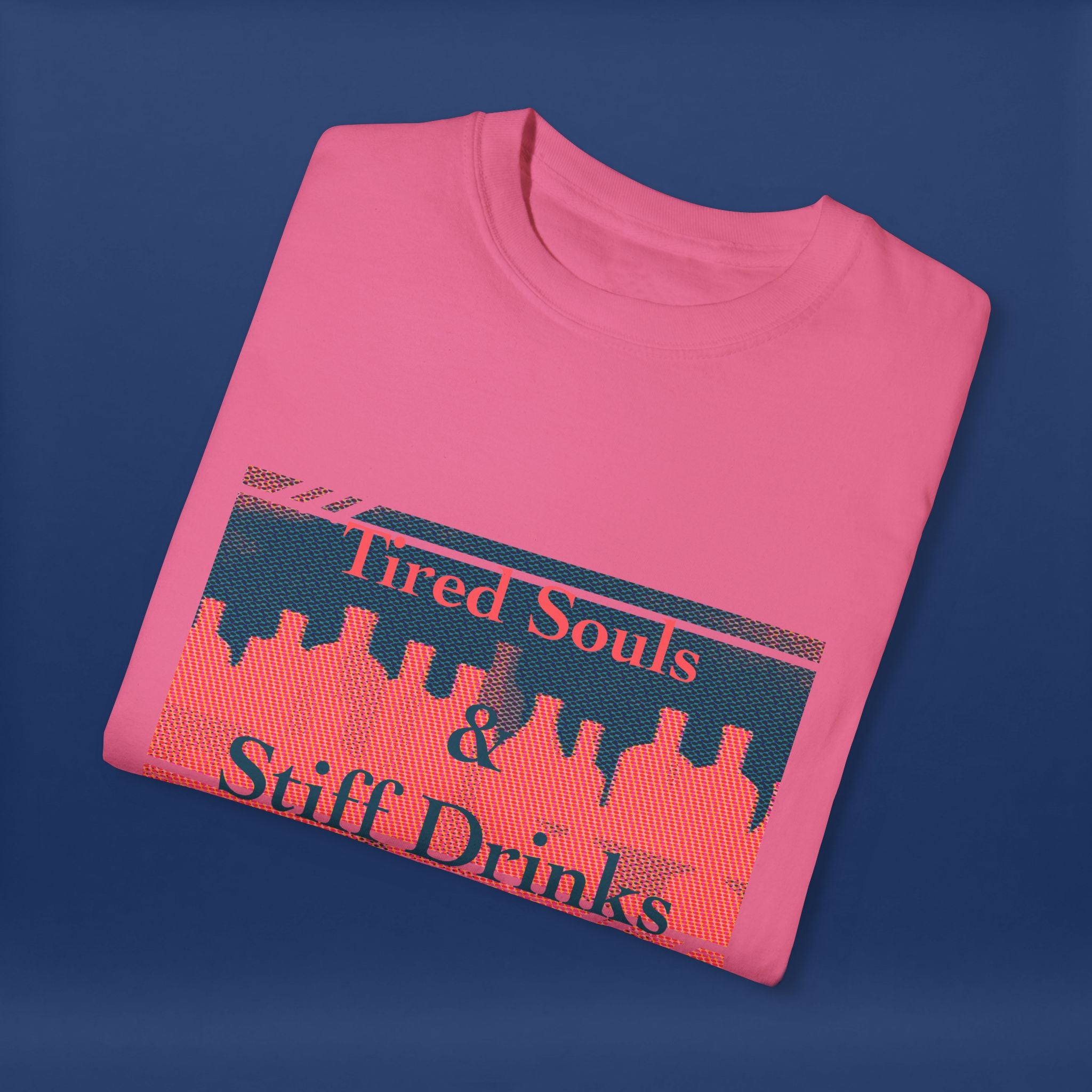 Pop Art Style Liquor Bottle - Summer Short Sleeve Graphic Tee for Men & Women