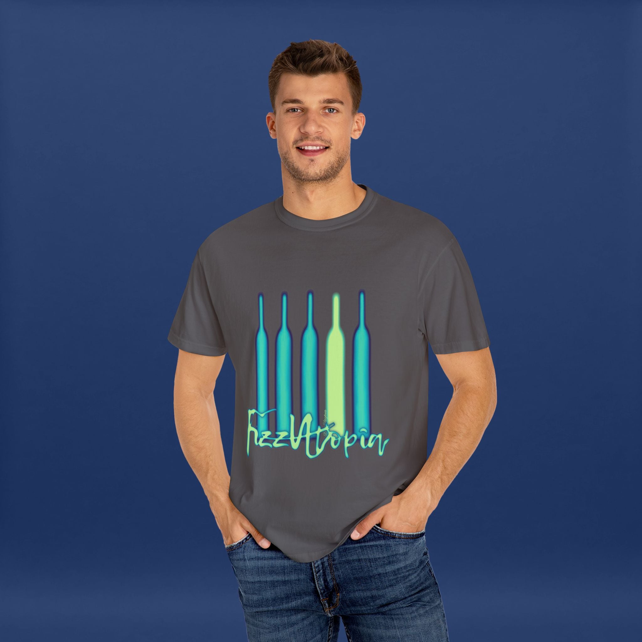 Cyberpunk Neon Vodka  Summer Short Sleeve Graphic Tee for Men & Women