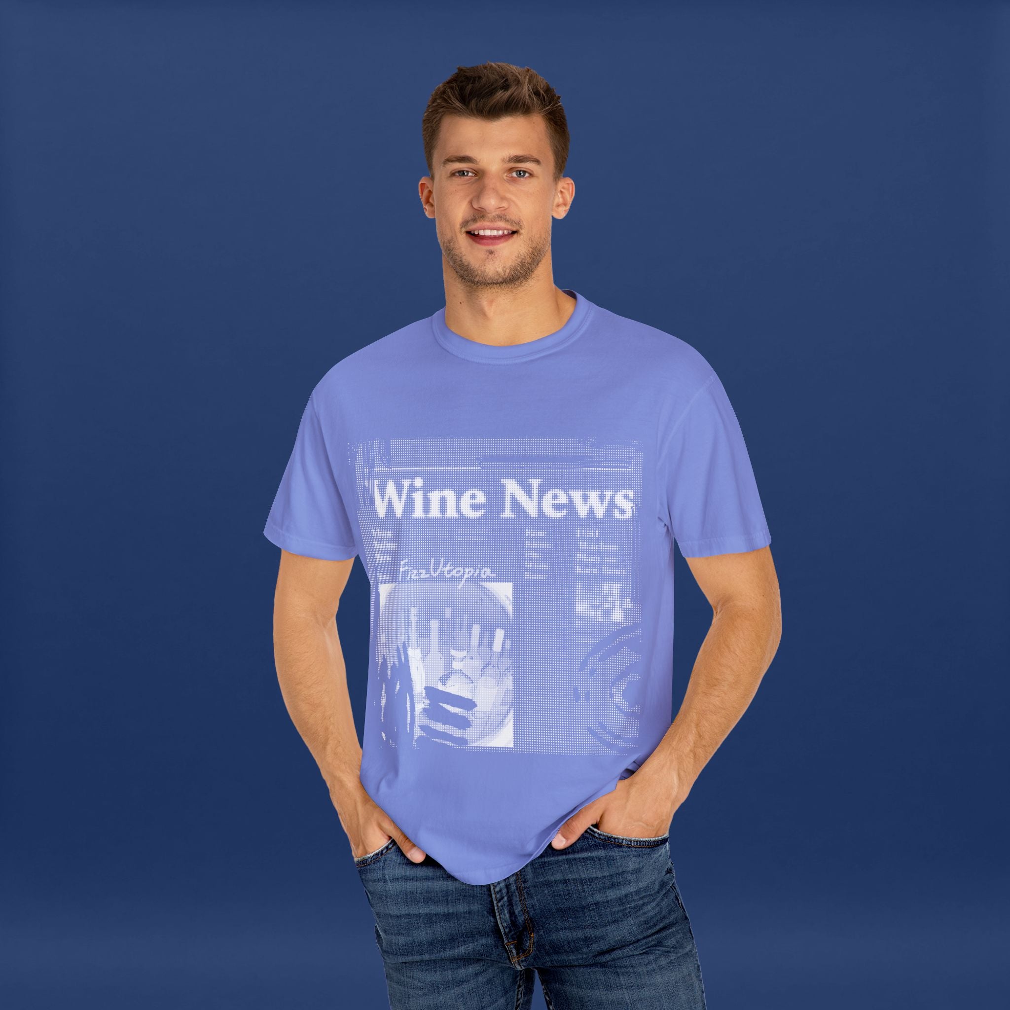 wine news - Summer Short Sleeve Graphic Tee for Men & Women（white）
