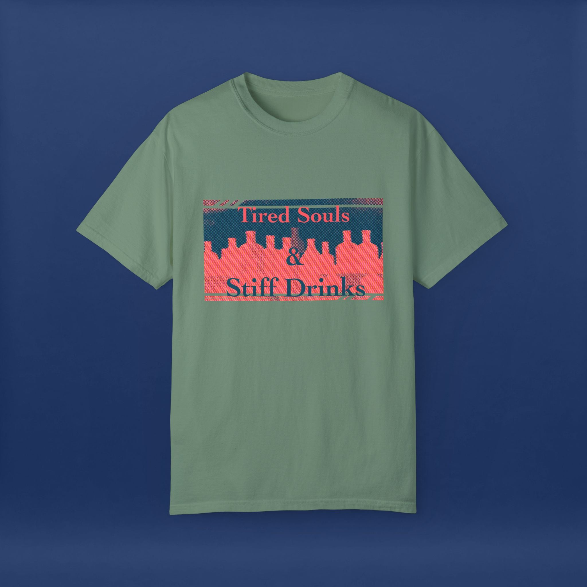 Pop Art Style Liquor Bottle - Summer Short Sleeve Graphic Tee for Men & Women