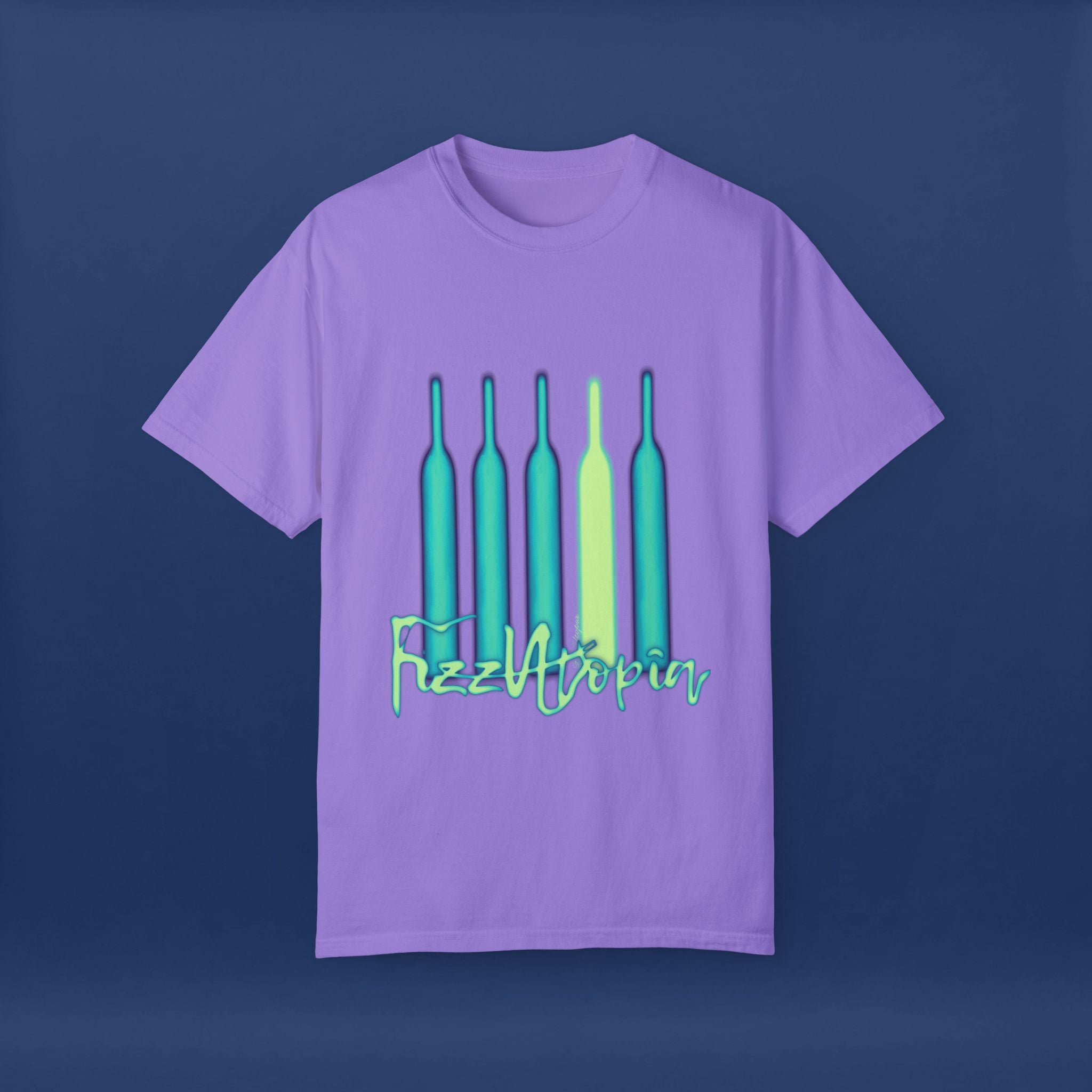 Cyberpunk Neon Vodka  Summer Short Sleeve Graphic Tee for Men & Women