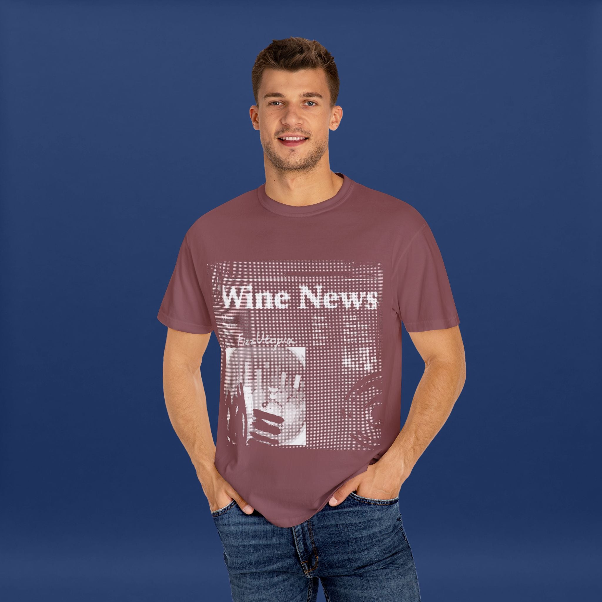 wine news - Summer Short Sleeve Graphic Tee for Men & Women（white）