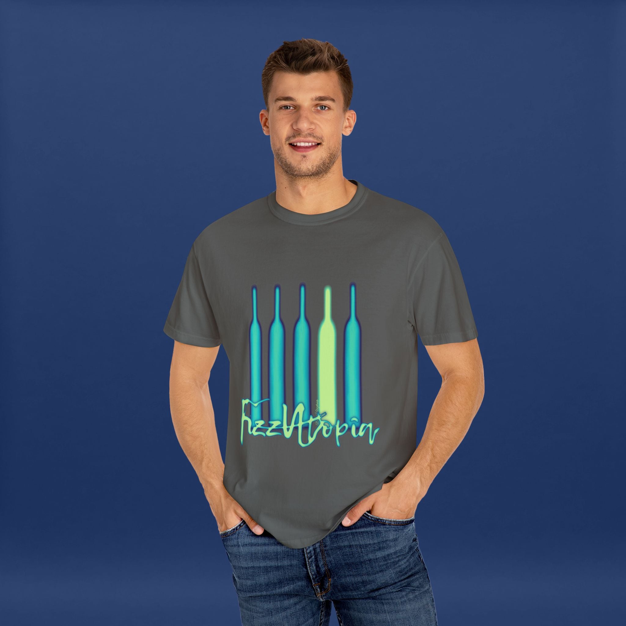 Cyberpunk Neon Vodka  Summer Short Sleeve Graphic Tee for Men & Women