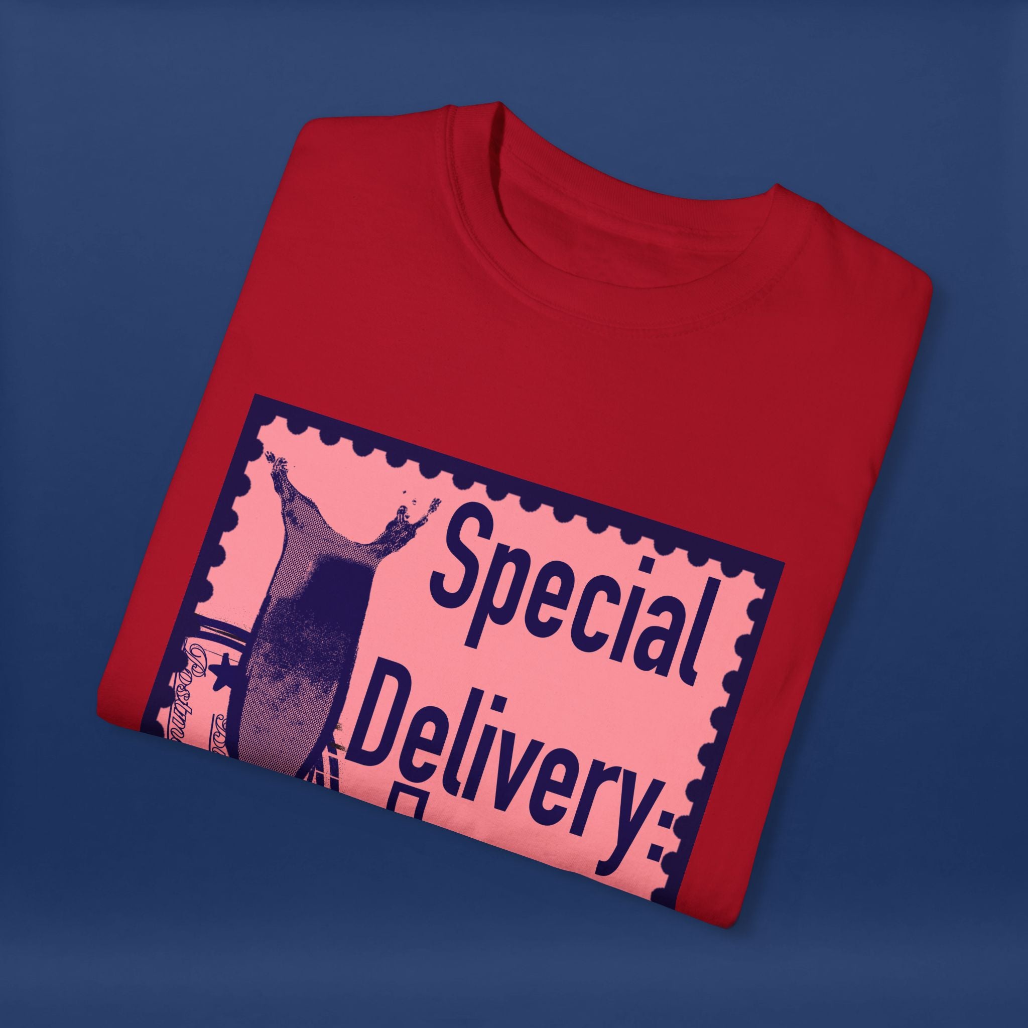 Happy Champagne Stamp- Summer Short Sleeve Graphic Tee for Men & Women