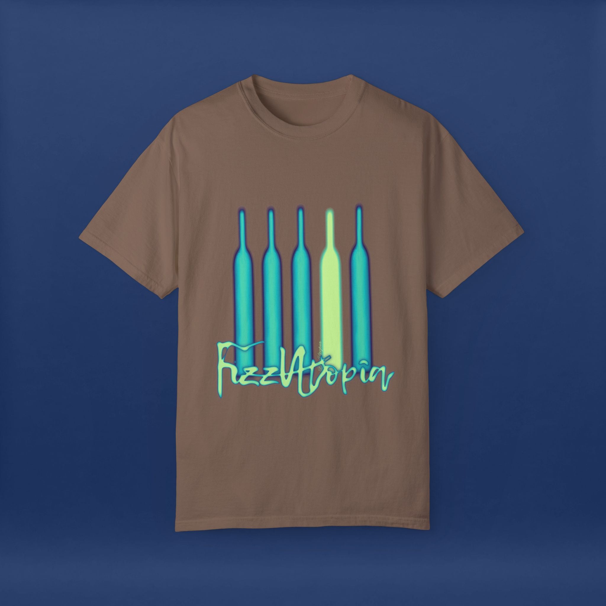 Cyberpunk Neon Vodka  Summer Short Sleeve Graphic Tee for Men & Women