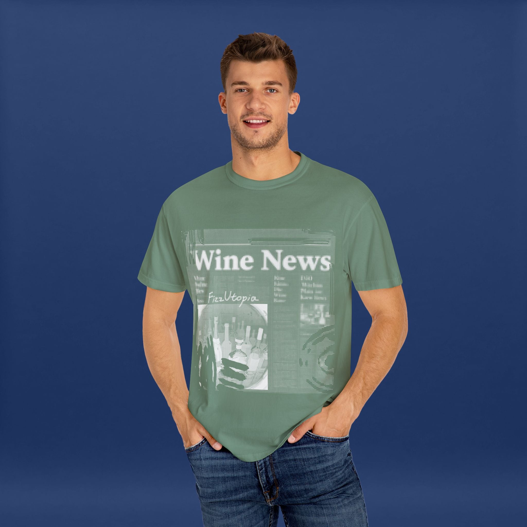 wine news - Summer Short Sleeve Graphic Tee for Men & Women（white）
