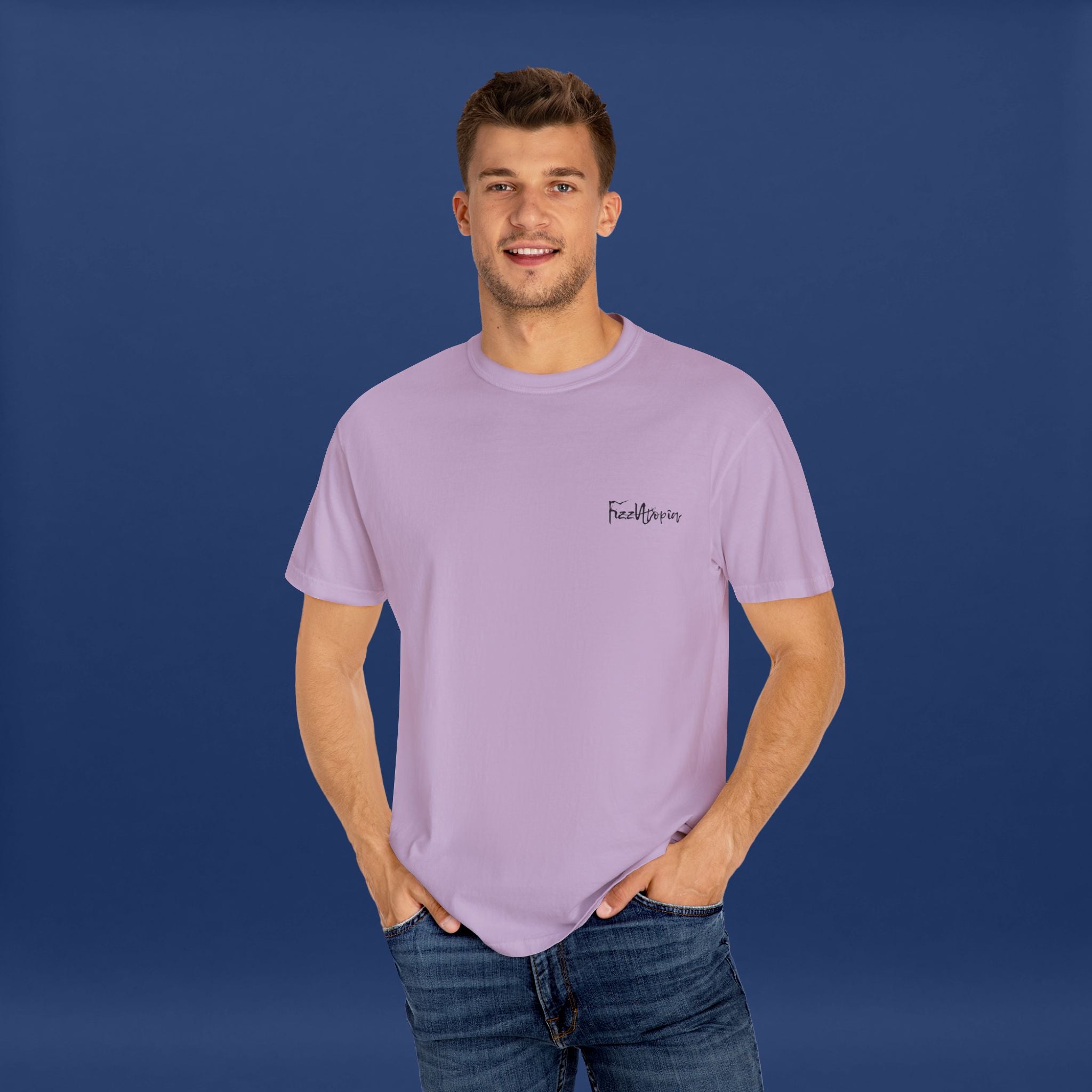 Digital Distortion Typography- Summer Short Sleeve Graphic Tee for Men & Women