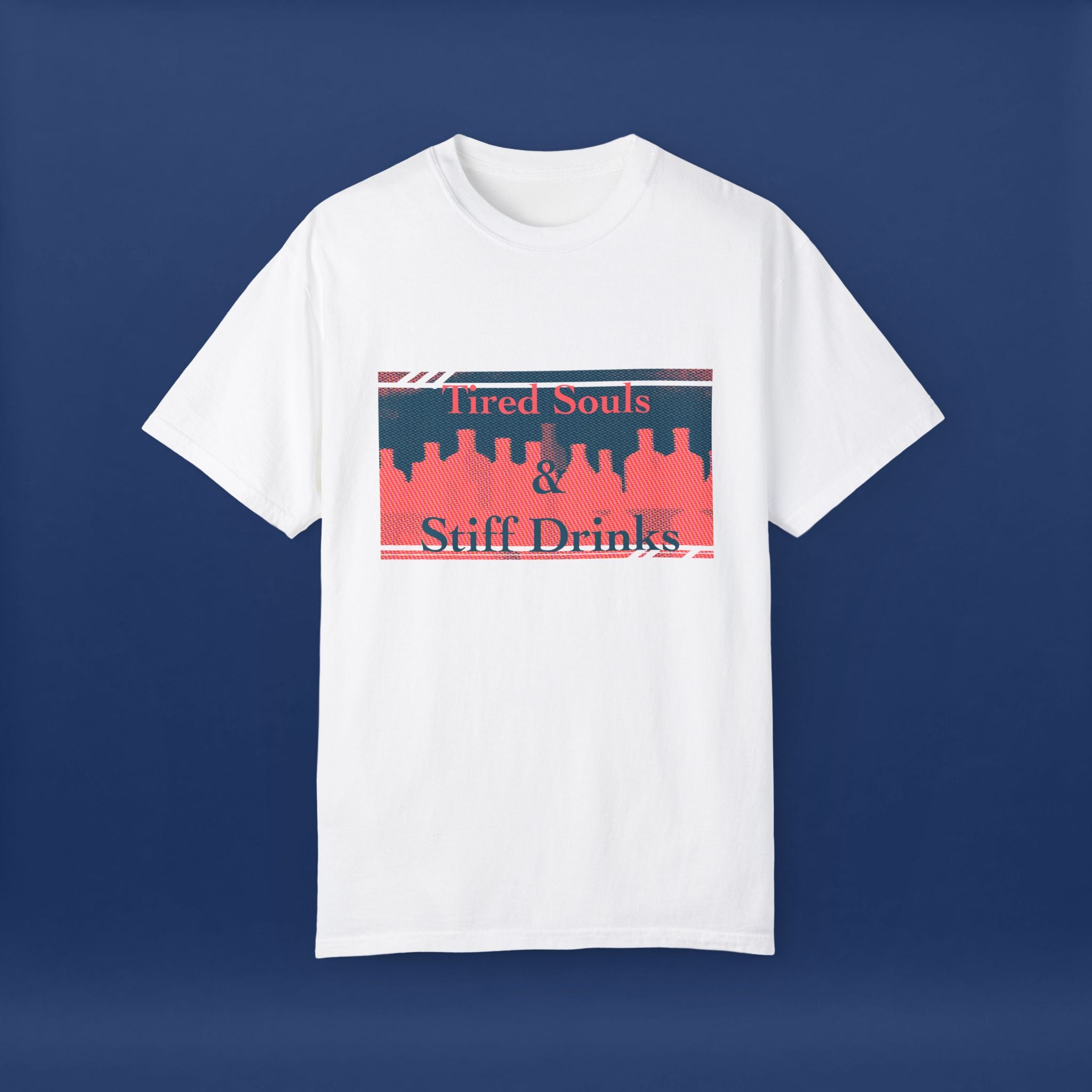 Pop Art Style Liquor Bottle - Summer Short Sleeve Graphic Tee for Men & Women