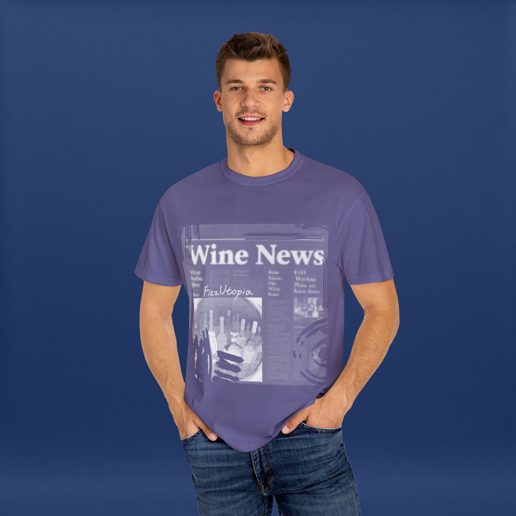 wine news - Summer Short Sleeve Graphic Tee for Men & Women（white）