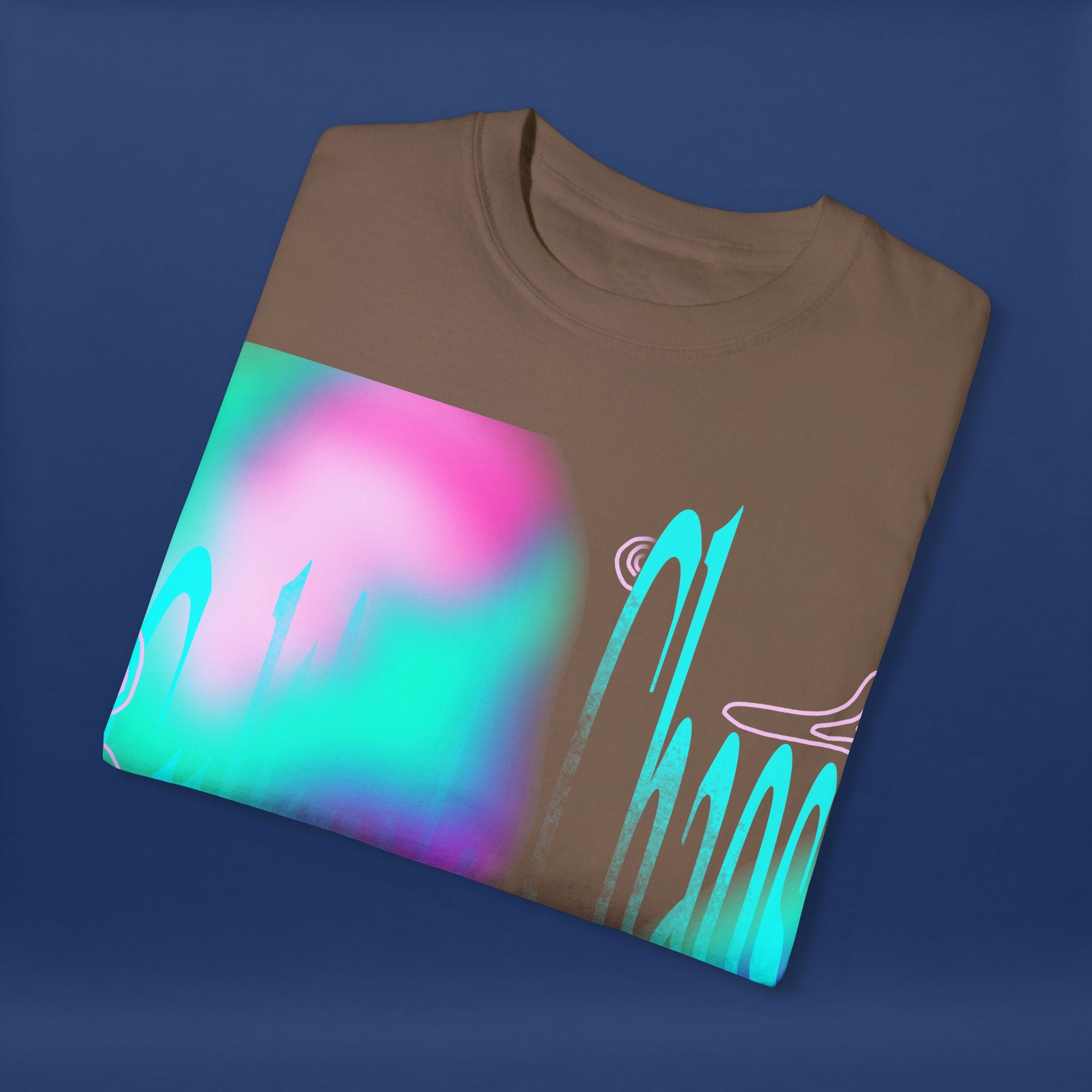Cyber Neon Apple Graphic Tee Summer Short Sleeve Graphic Tee for Men & Women