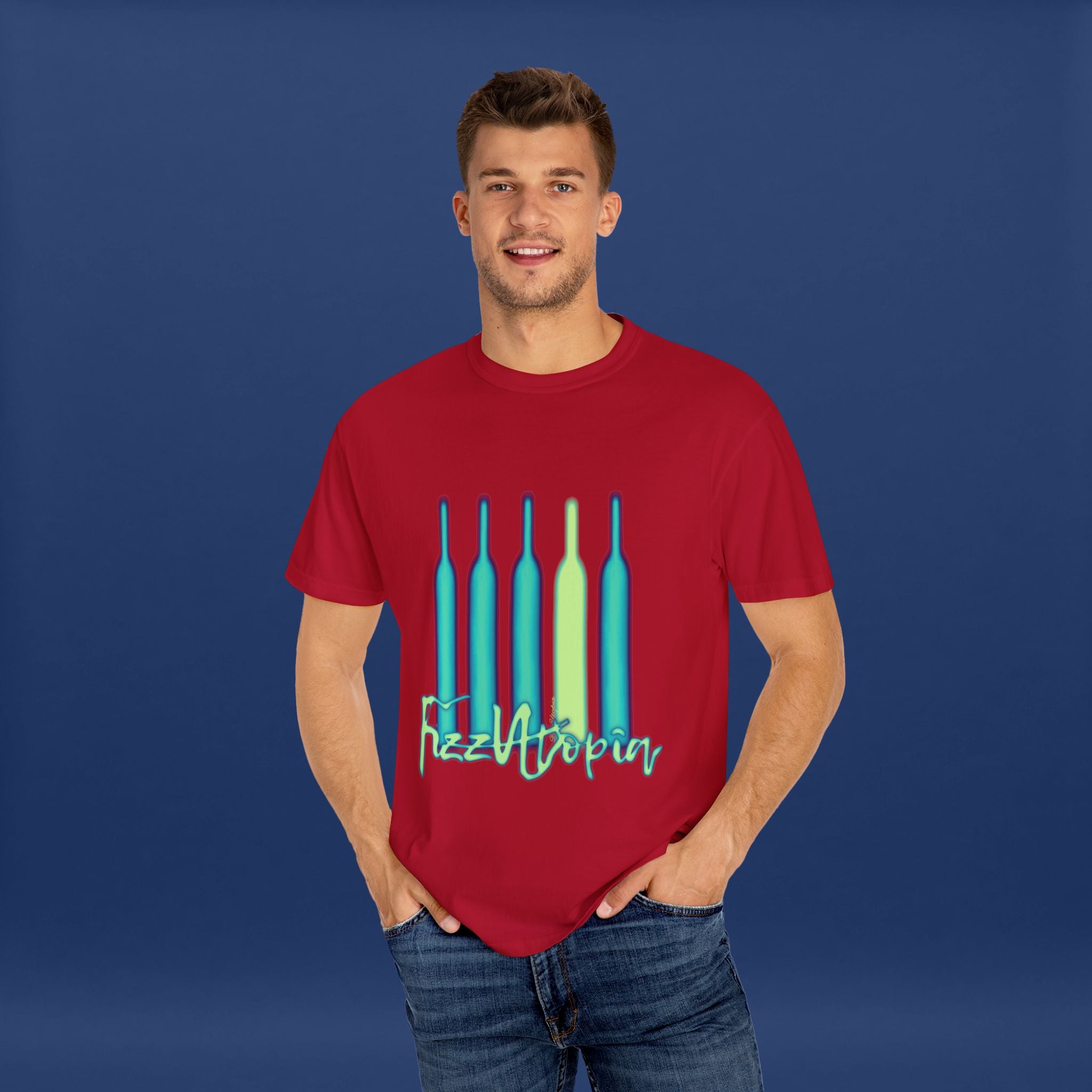 Cyberpunk Neon Vodka  Summer Short Sleeve Graphic Tee for Men & Women