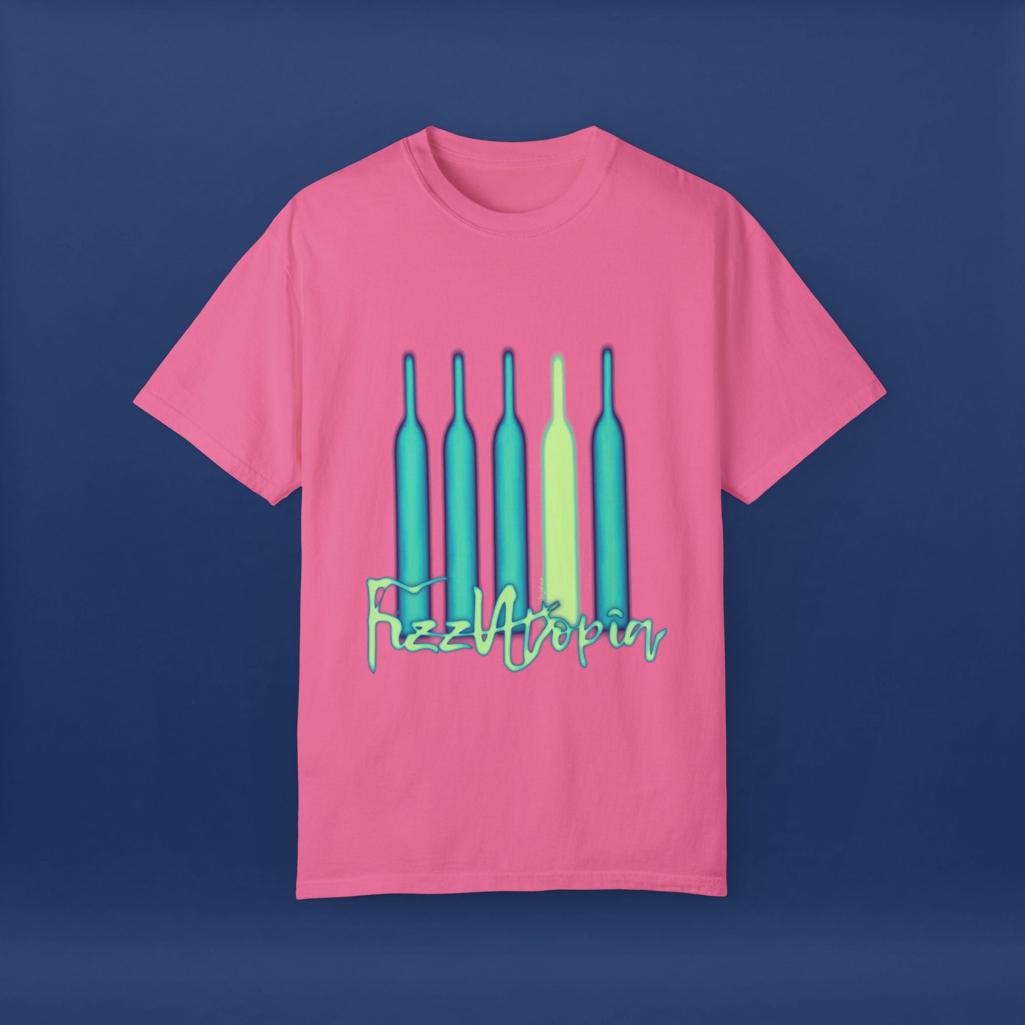 Cyberpunk Neon Vodka  Summer Short Sleeve Graphic Tee for Men & Women